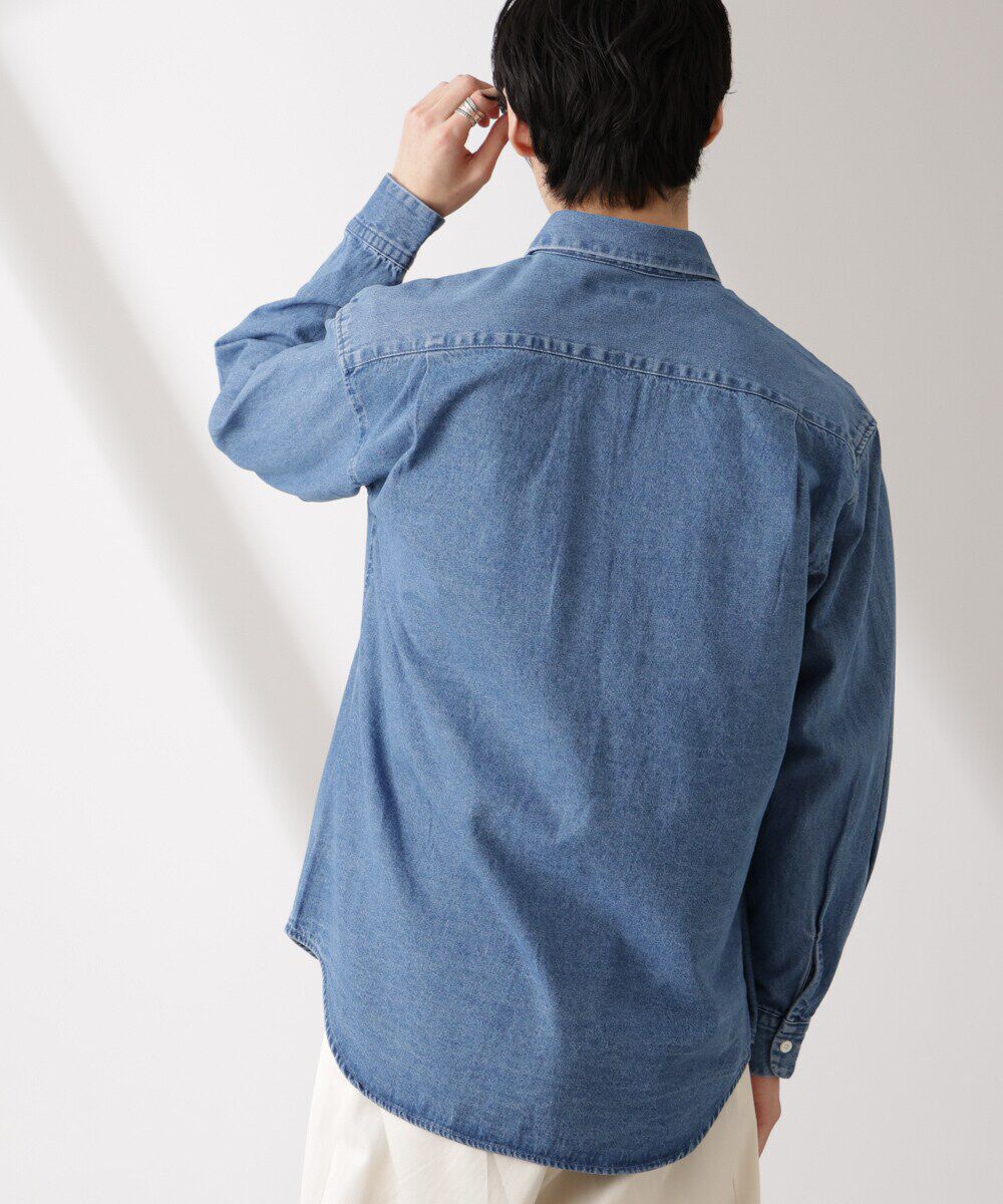 nano･universe「ライトオンスデニムシャツ 長袖」|シャツ・ブラウス|