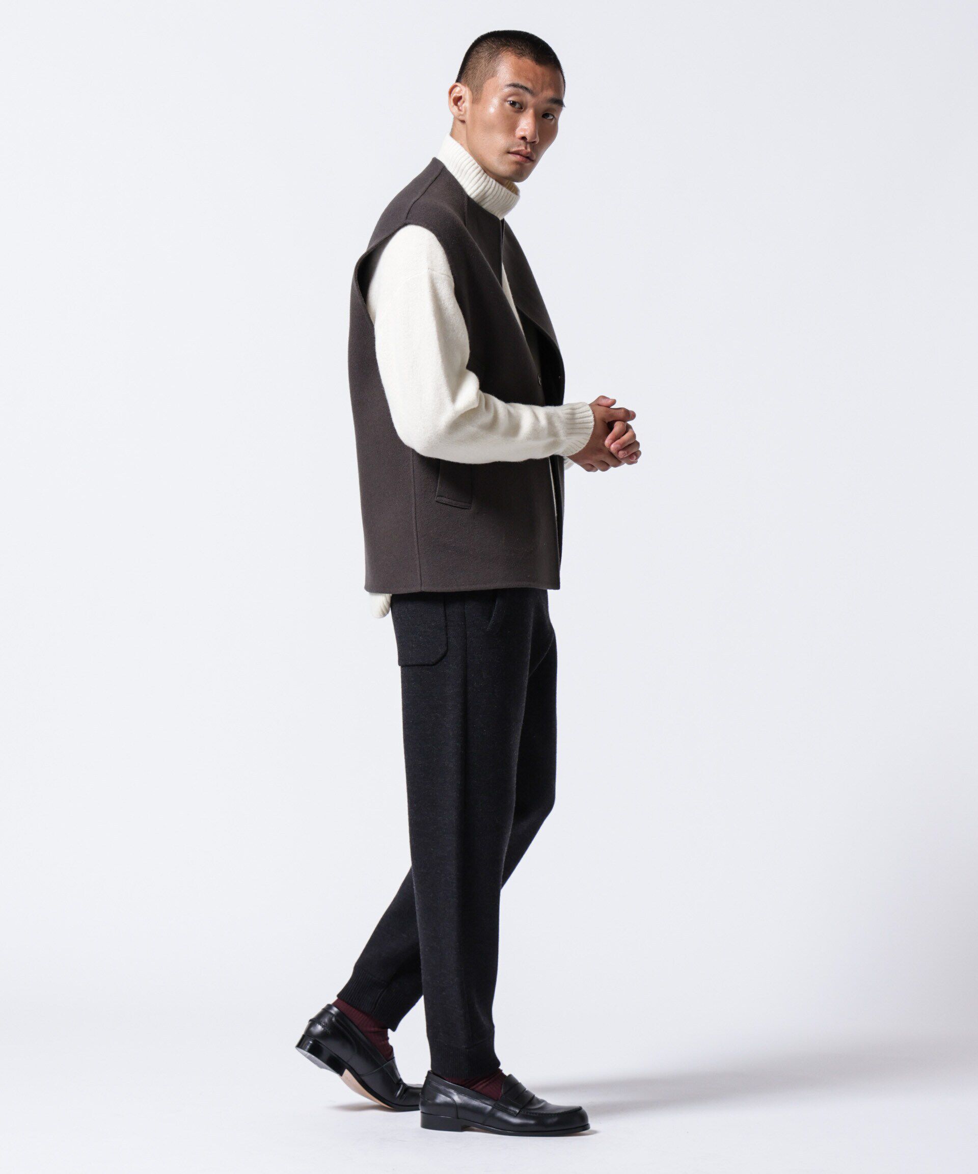 nano･universe「｢ASSEMBLANC｣接結ウールニットパンツ」|ニット・セーター|