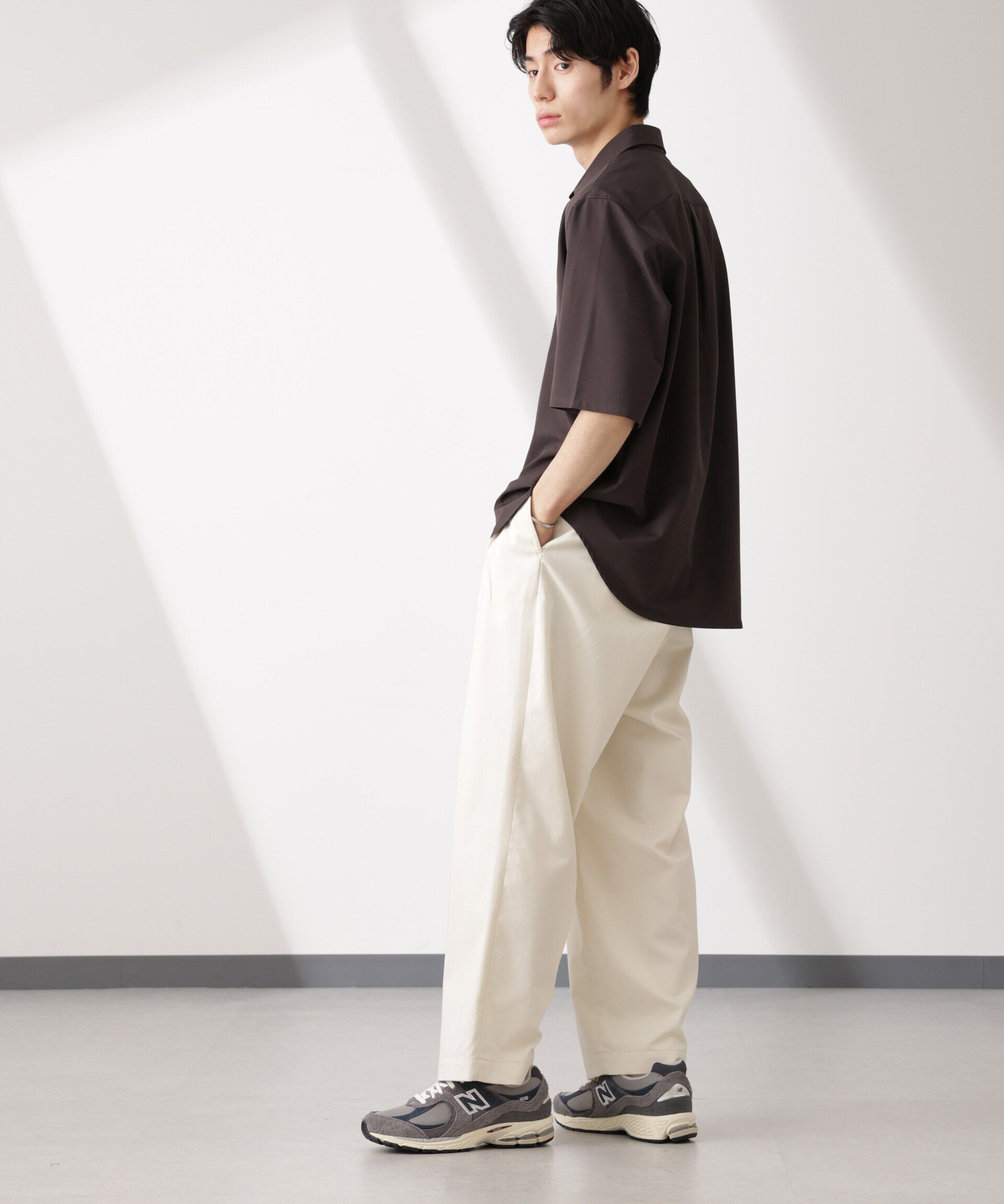 nano･universe「ライトウェイトストレッチ シャツ半袖」|シャツ・ブラウス|