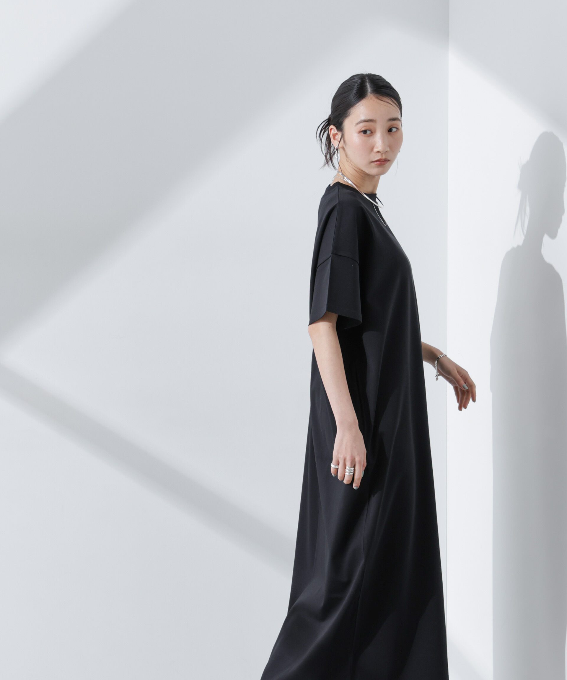 nano･universe「Anti Smellスムースシルケットワイドワンピース」|ワンピース|