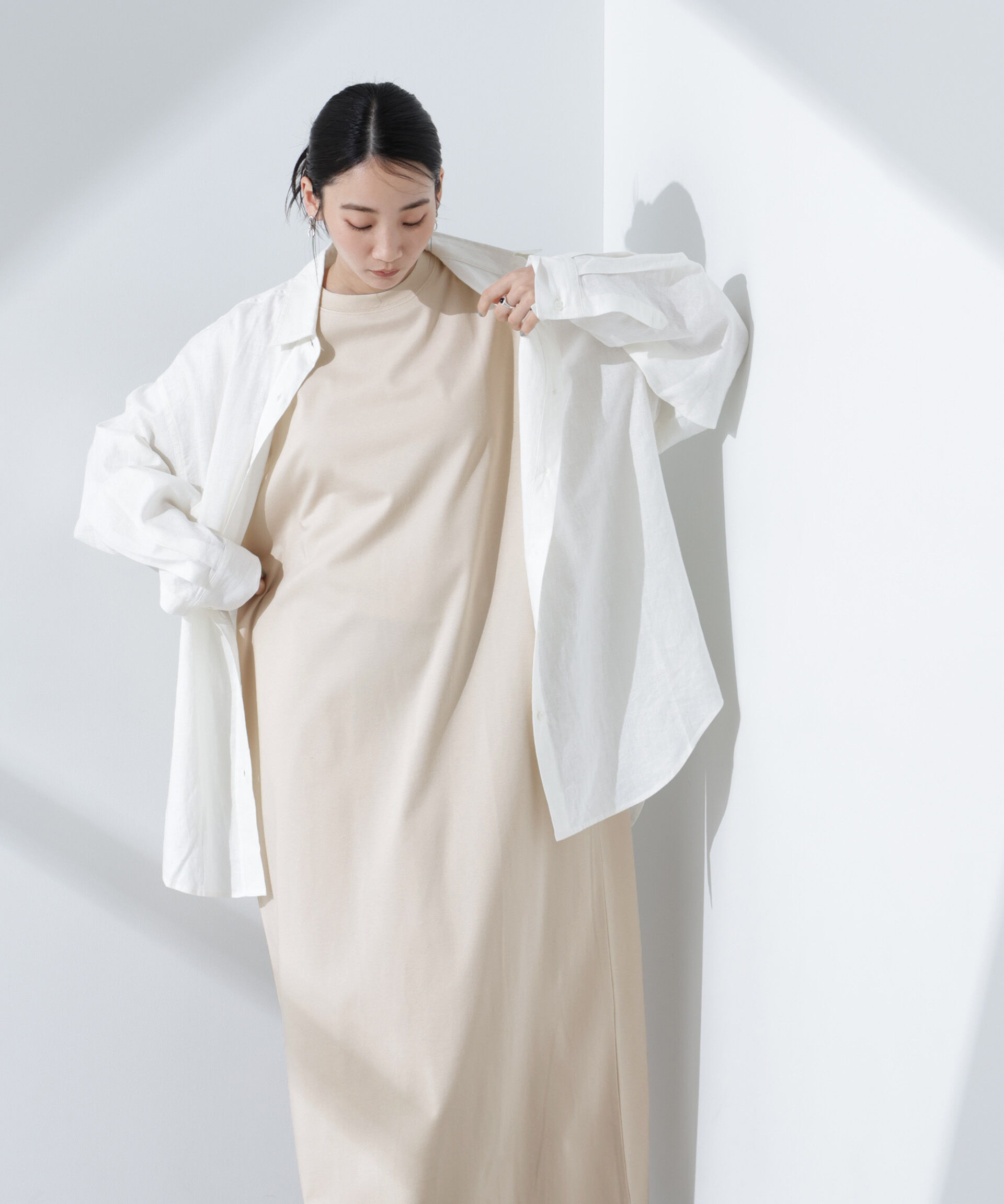 nano･universe「Anti Smellスムースシルケットワイドワンピース」|ワンピース|