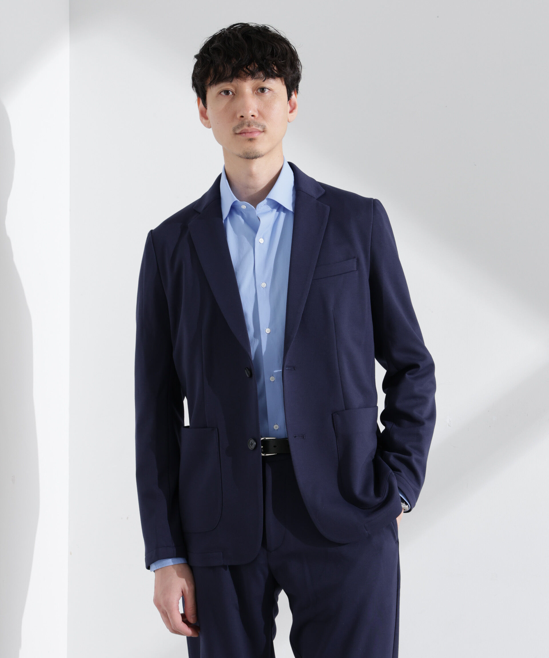 nano･universe「ポリエステルダンボール セットアップ」|スーツ|