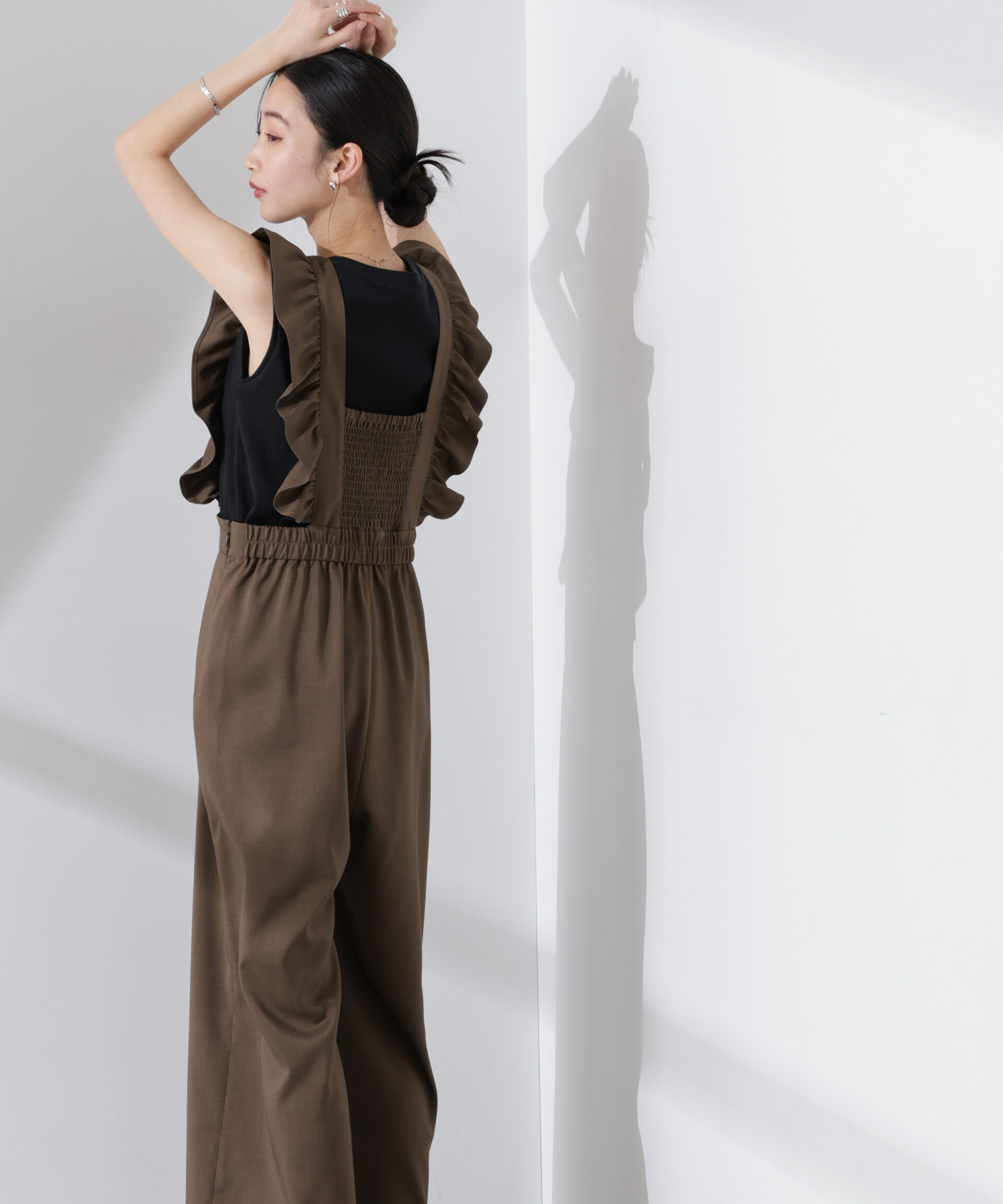 nano･universe「フリルスリーブオールインワン」|ワンピース|