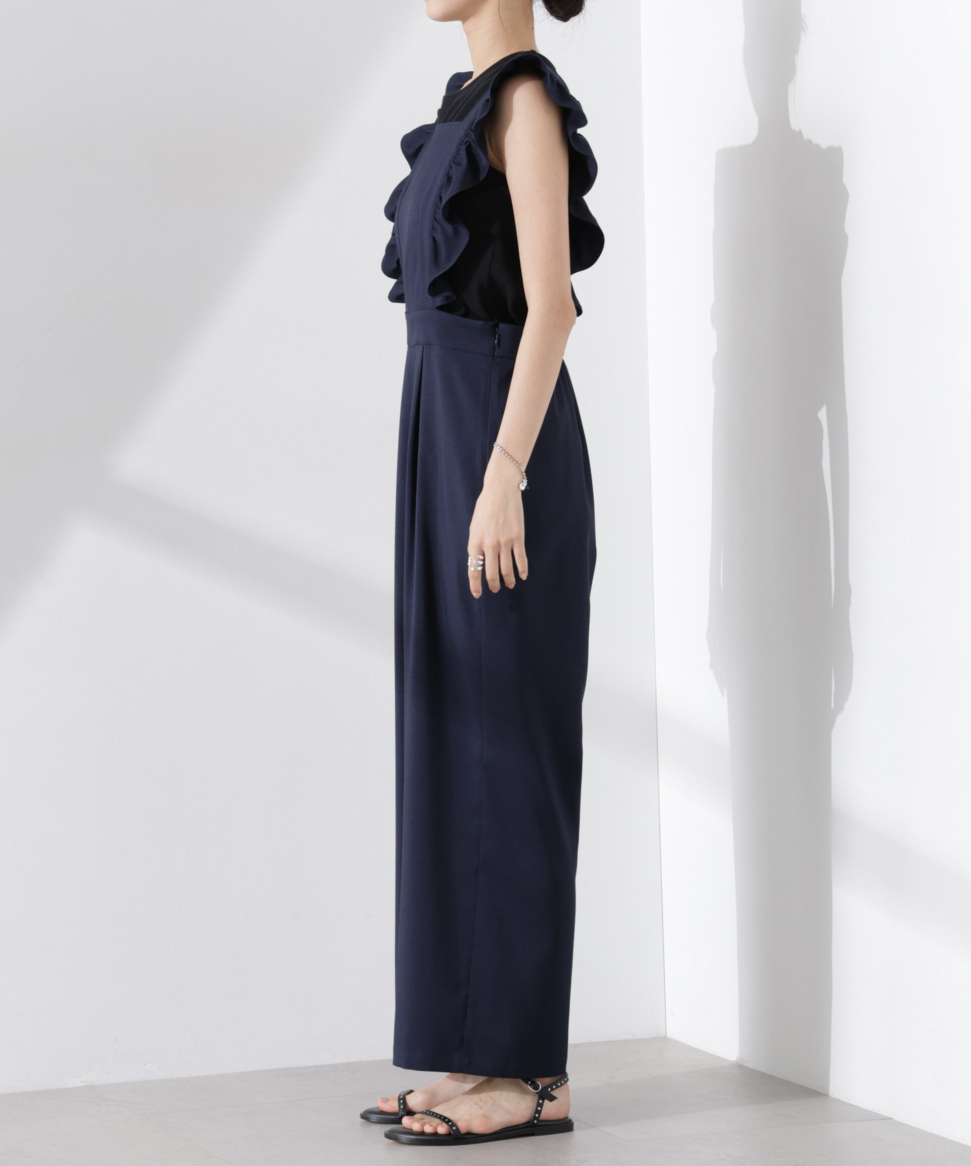 nano･universe「フリルスリーブオールインワン」|ワンピース|