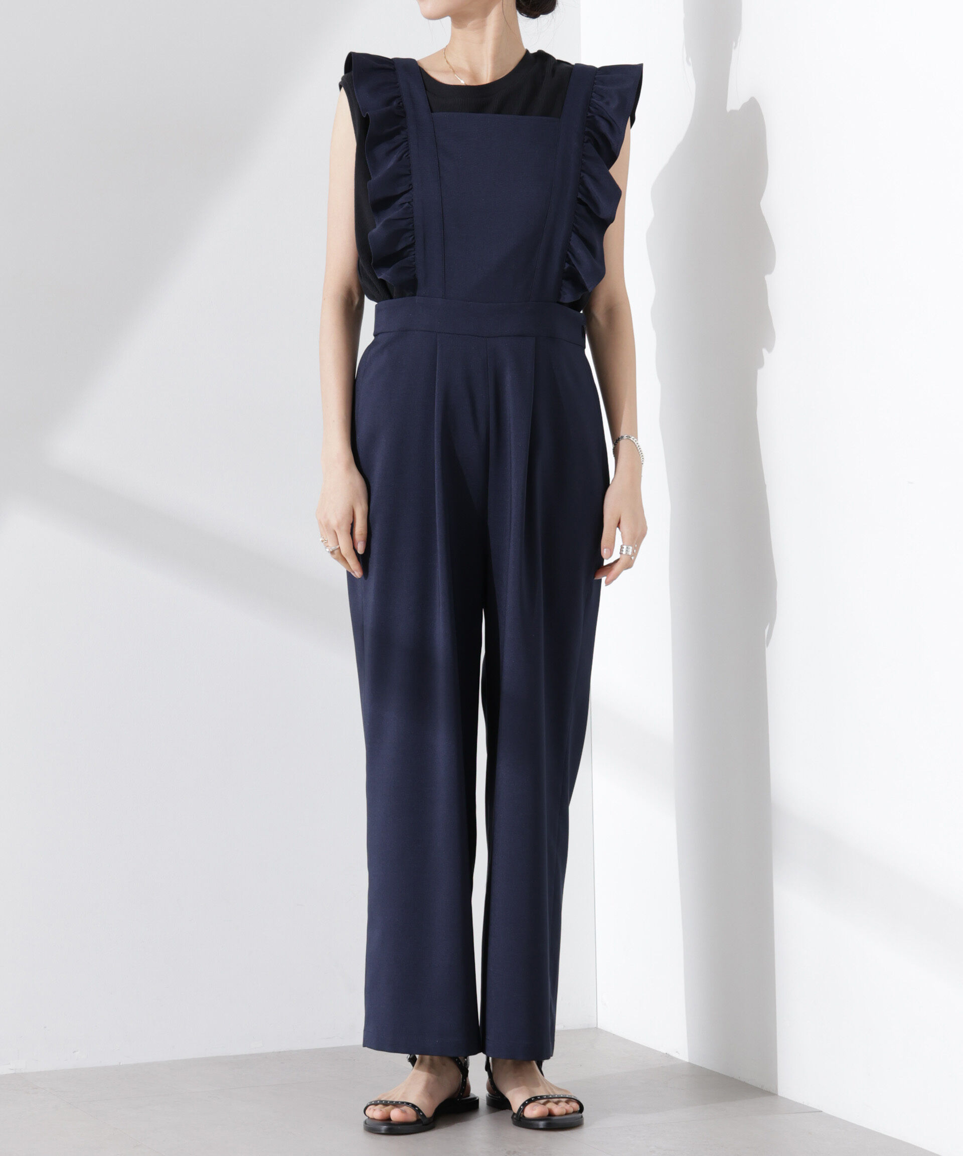 nano･universe「フリルスリーブオールインワン」|ワンピース|