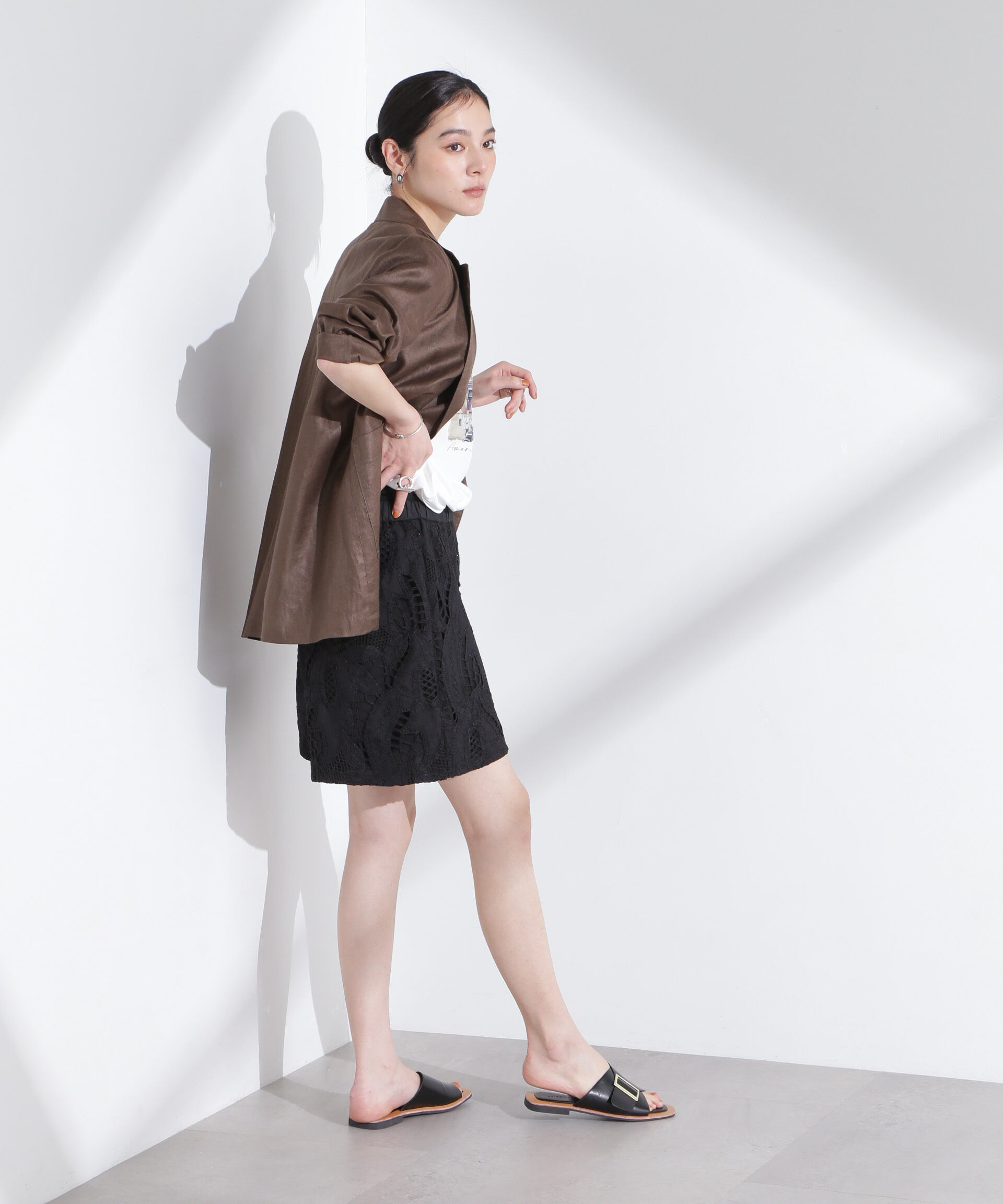 nano･universe「イージーレースショートパンツ」|チノ|