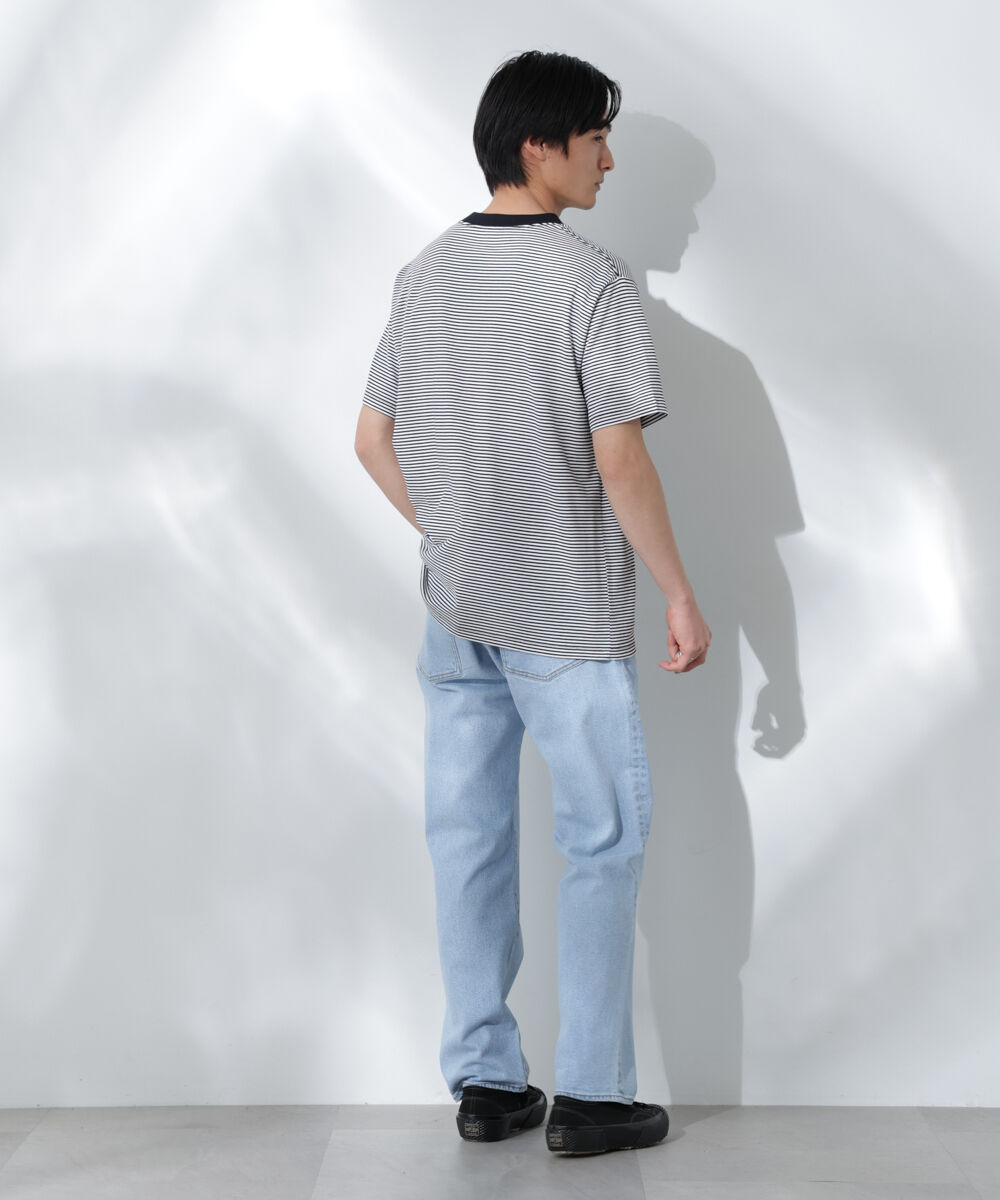 nano･universe「Anti Soaked(R)  汗染み防止 ボーダーミドルシルエットTシャツ」|Tシャツ・カットソー|