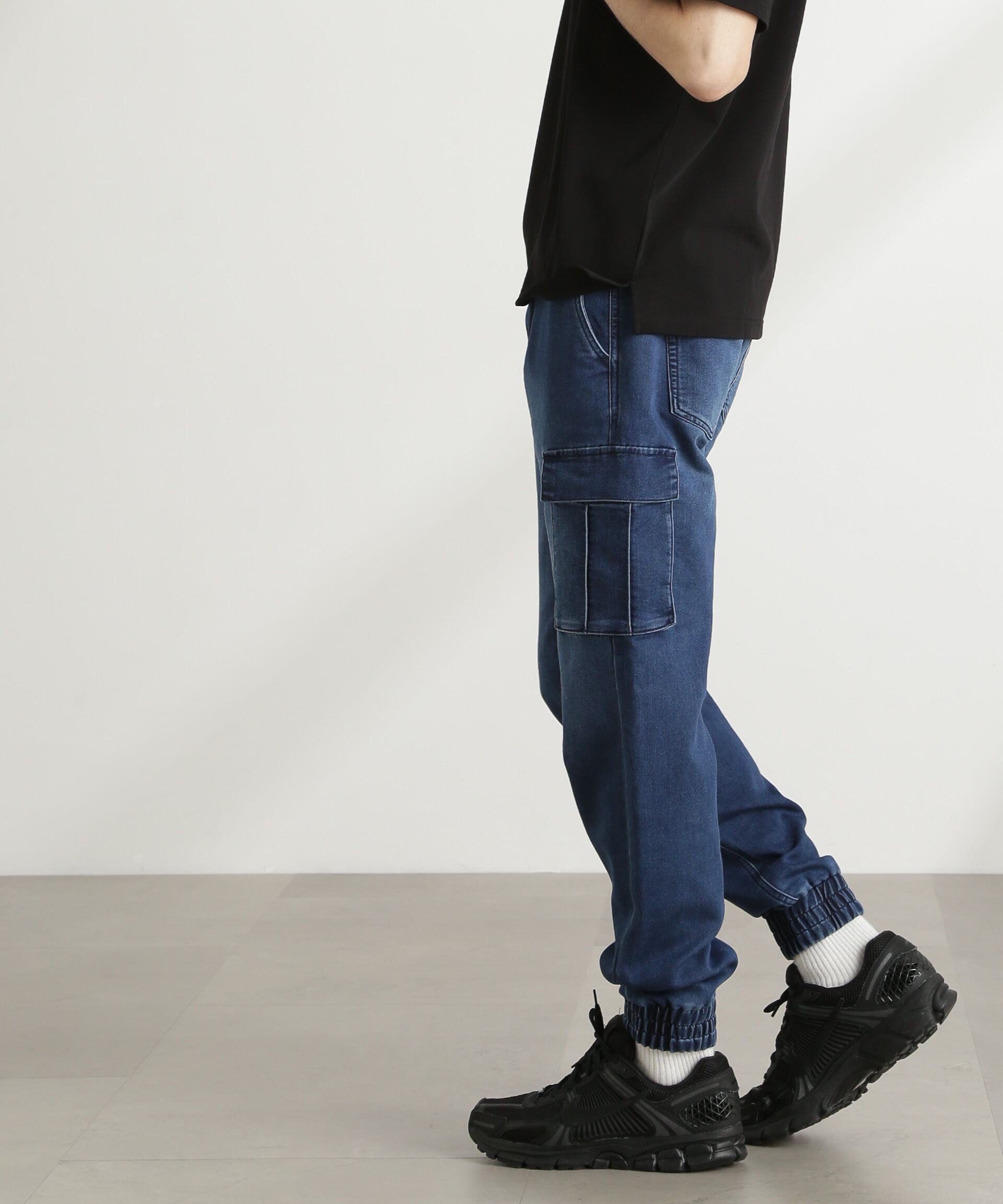 nano･universe「スリムフィット ジョガーカーゴパンツ」|チノ|