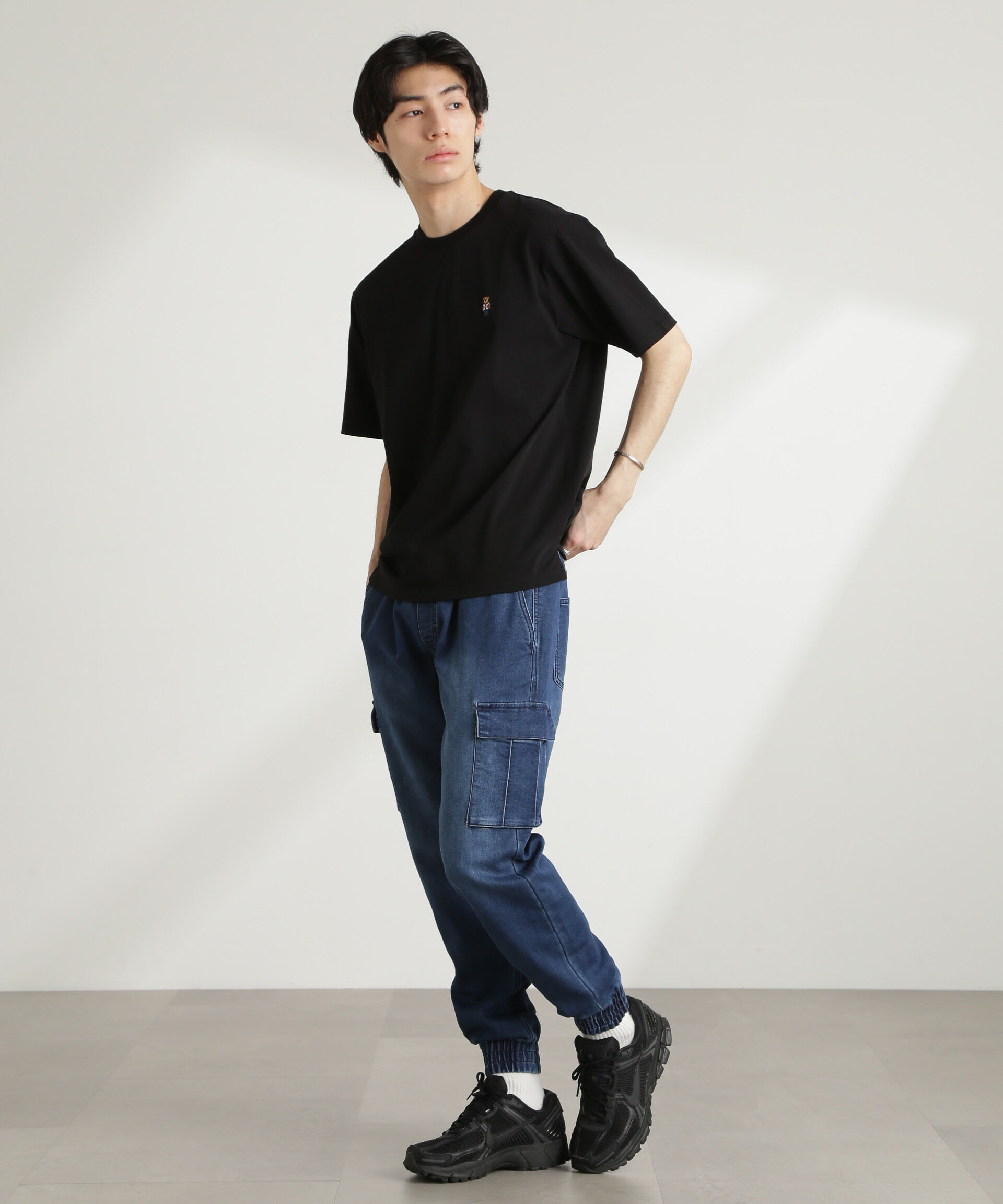 nano･universe「スリムフィット ジョガーカーゴパンツ」|チノ|