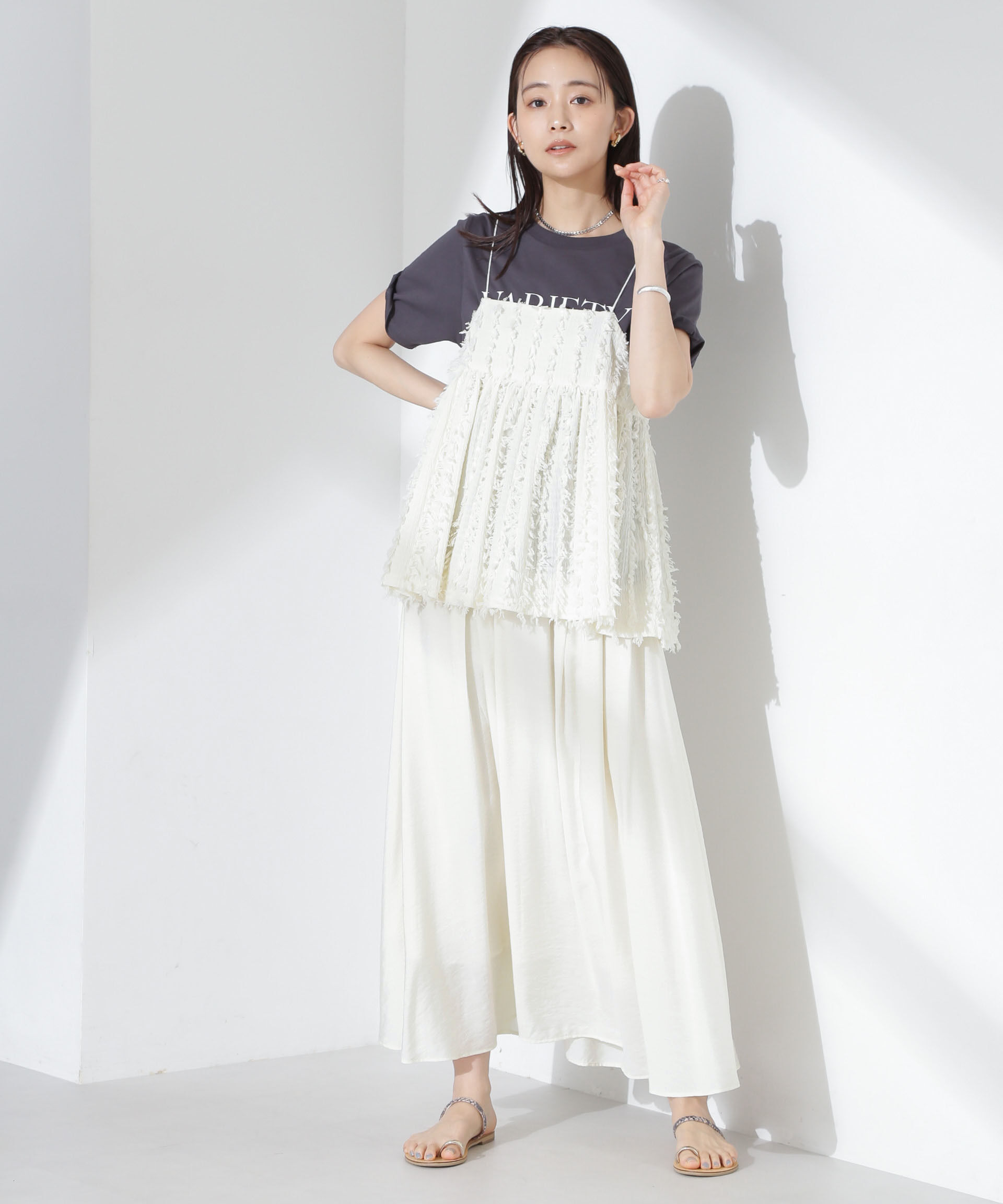 nano･universe「シアーボリュームスカート」|スカート|