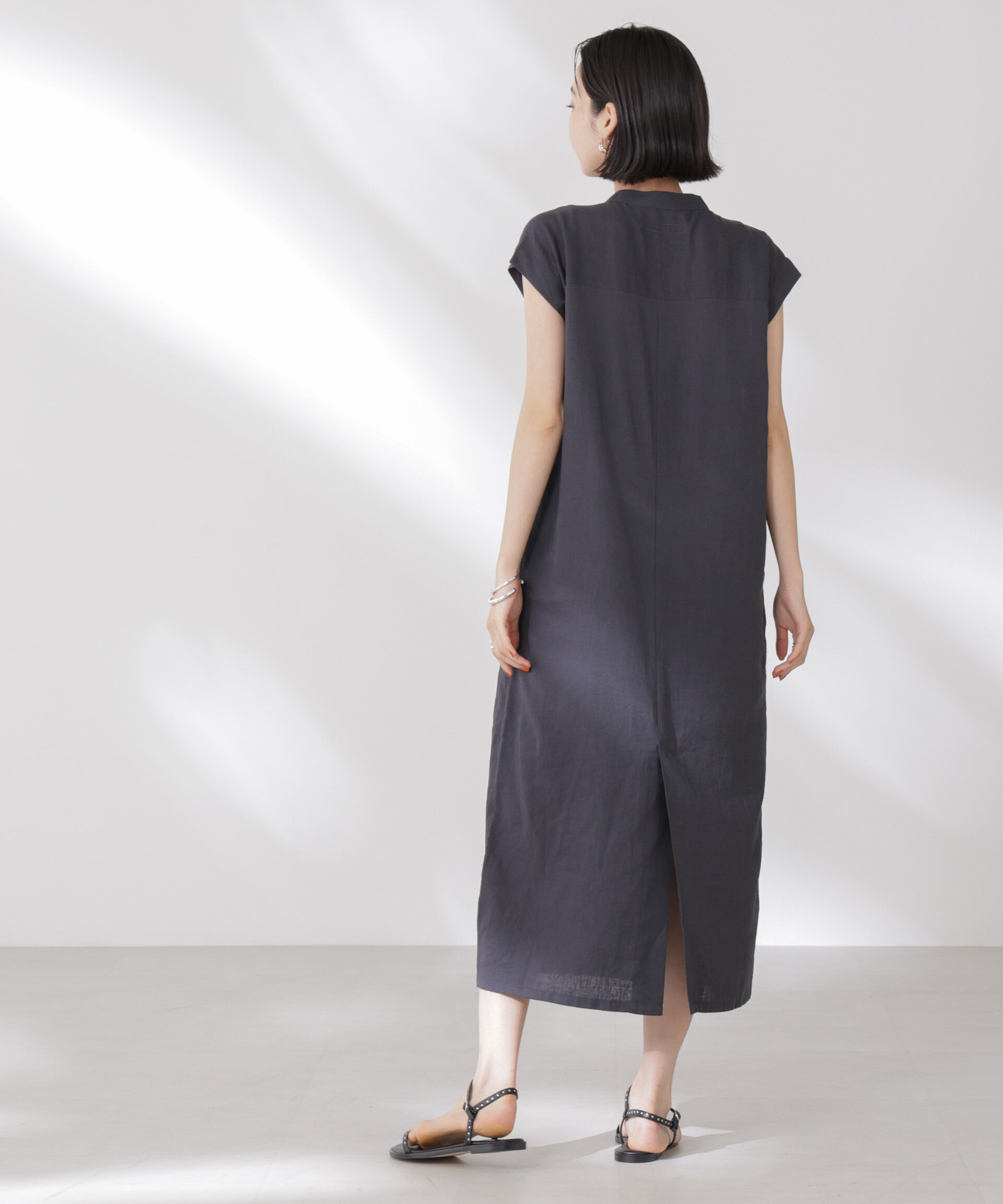 nano･universe「Anti Smell Linen フレンチスリーブワンピース」|ワンピース|