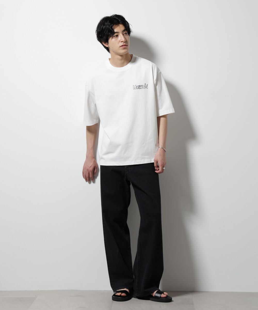 nano･universe「「MOFFISIE」オリジナル刺繍プリント Tシャツ 半袖」|Tシャツ・カットソー|