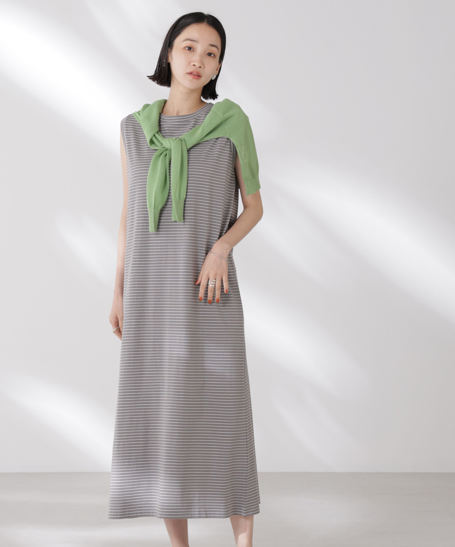 nano･universe「ボーダーノースリーブワンピース」|ワンピース|