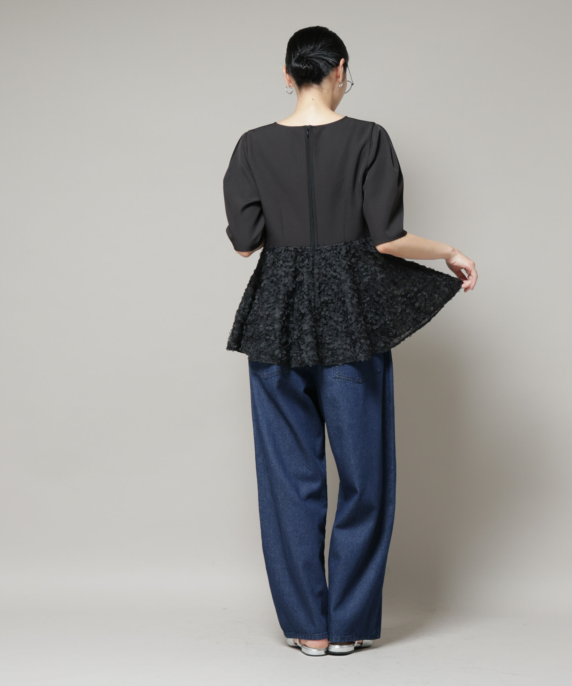 nano･universe「ドロストデニムパンツ(セットアップ可)」|チノ|