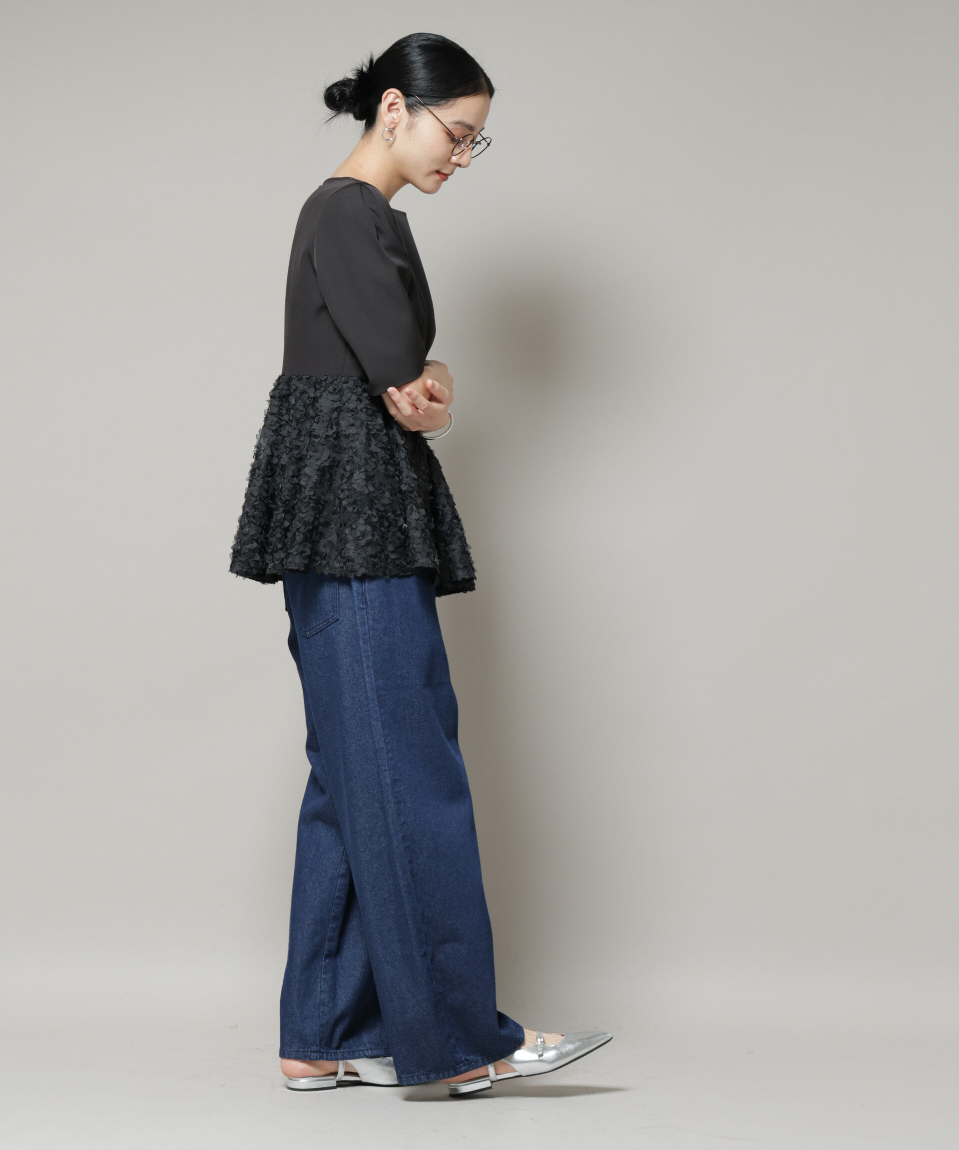 nano･universe「ドロストデニムパンツ(セットアップ可)」|チノ|