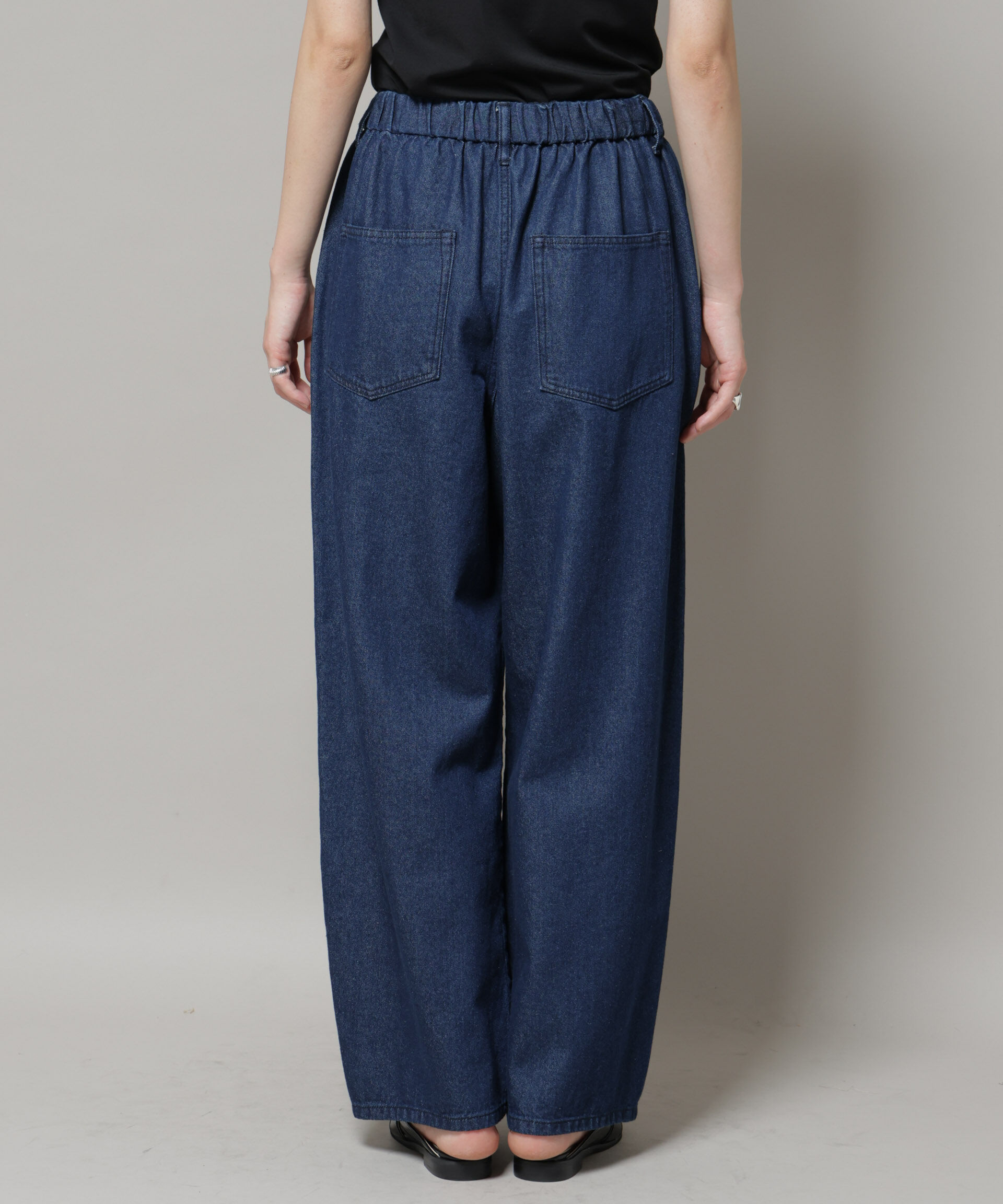 nano･universe「ドロストデニムパンツ(セットアップ可)」|チノ|