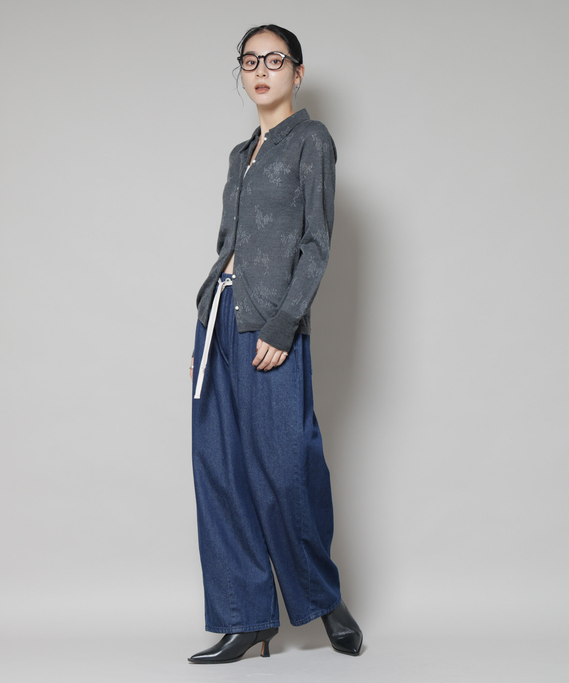 nano･universe「ドロストデニムパンツ(セットアップ可)」|チノ|