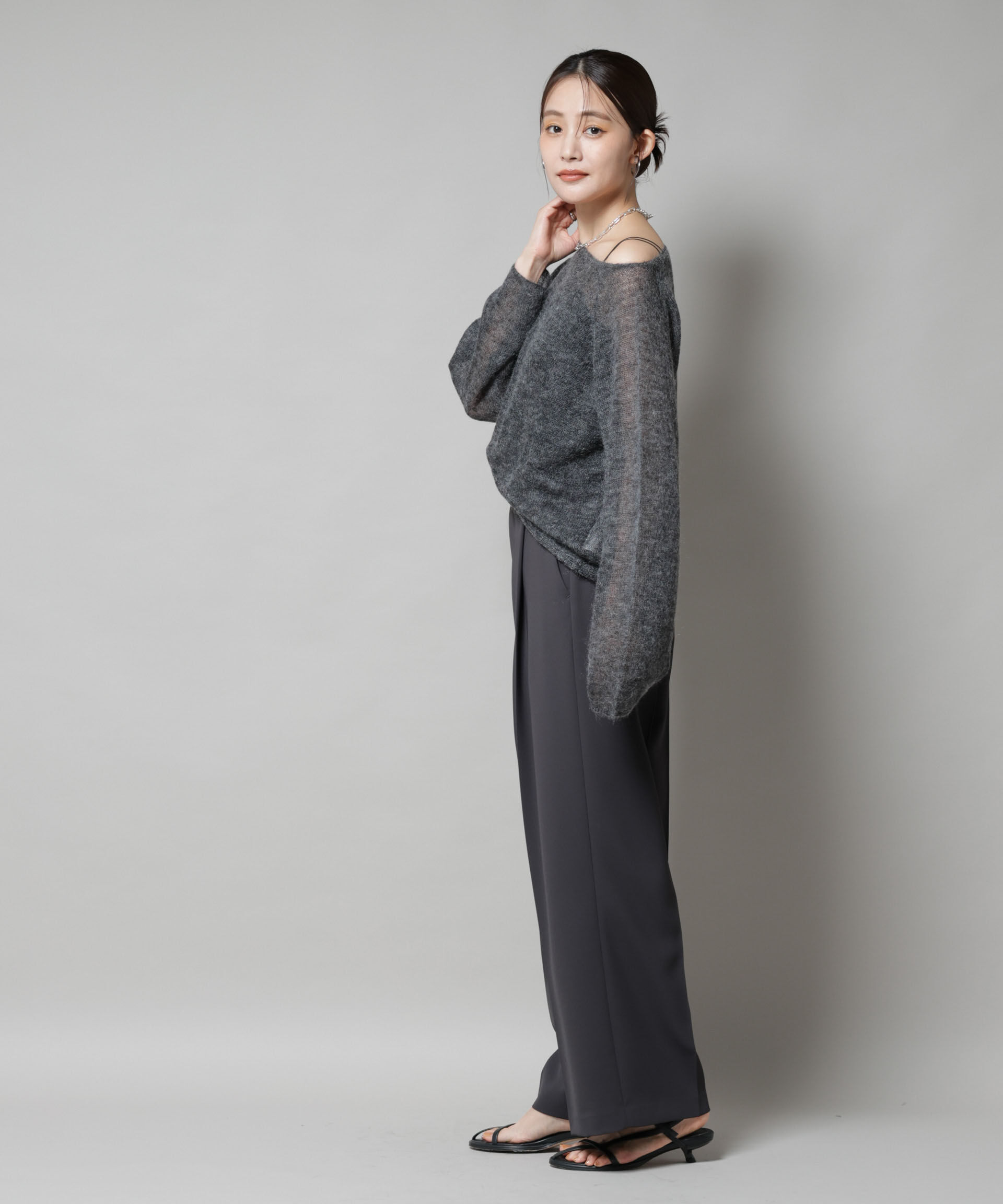 nano･universe「ツイルワイドスラックス」|チノ|