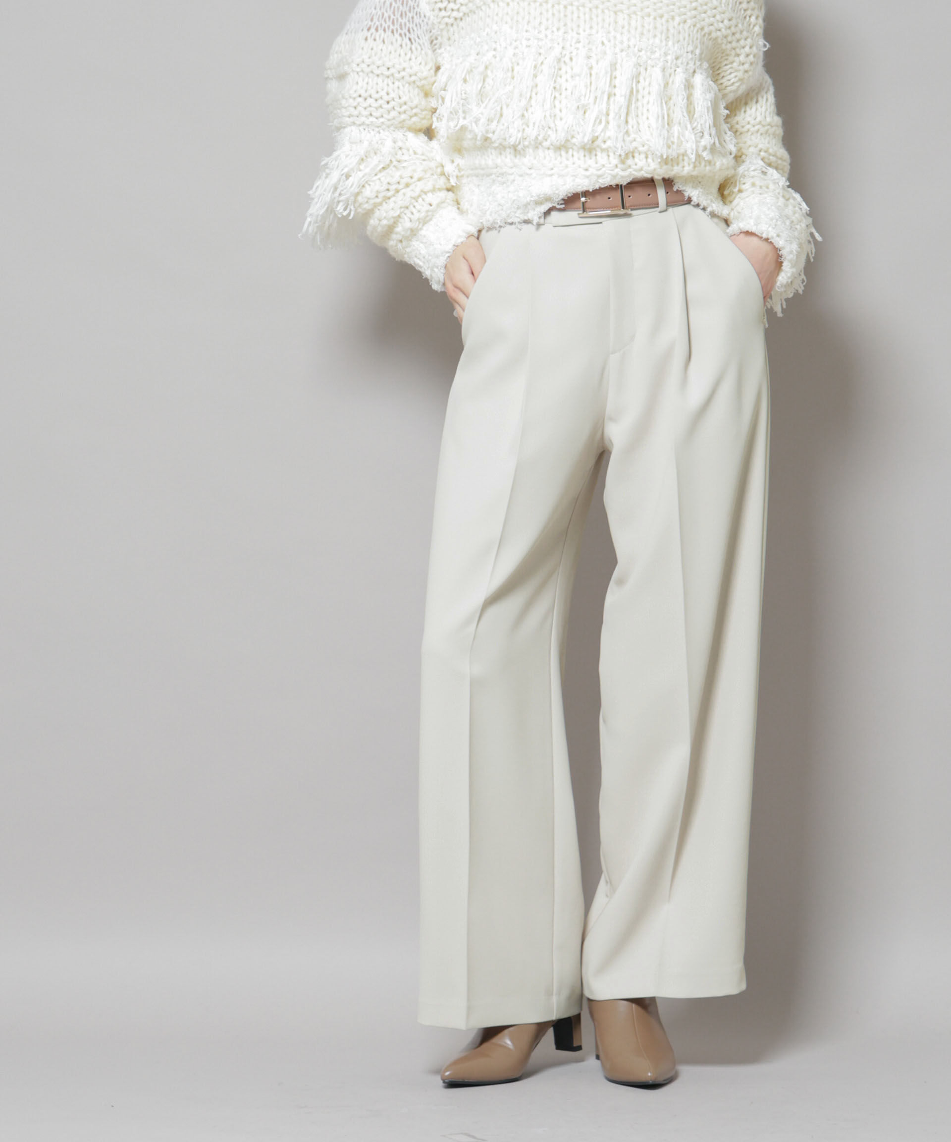 nano･universe「ツイルワイドスラックス」|チノ|