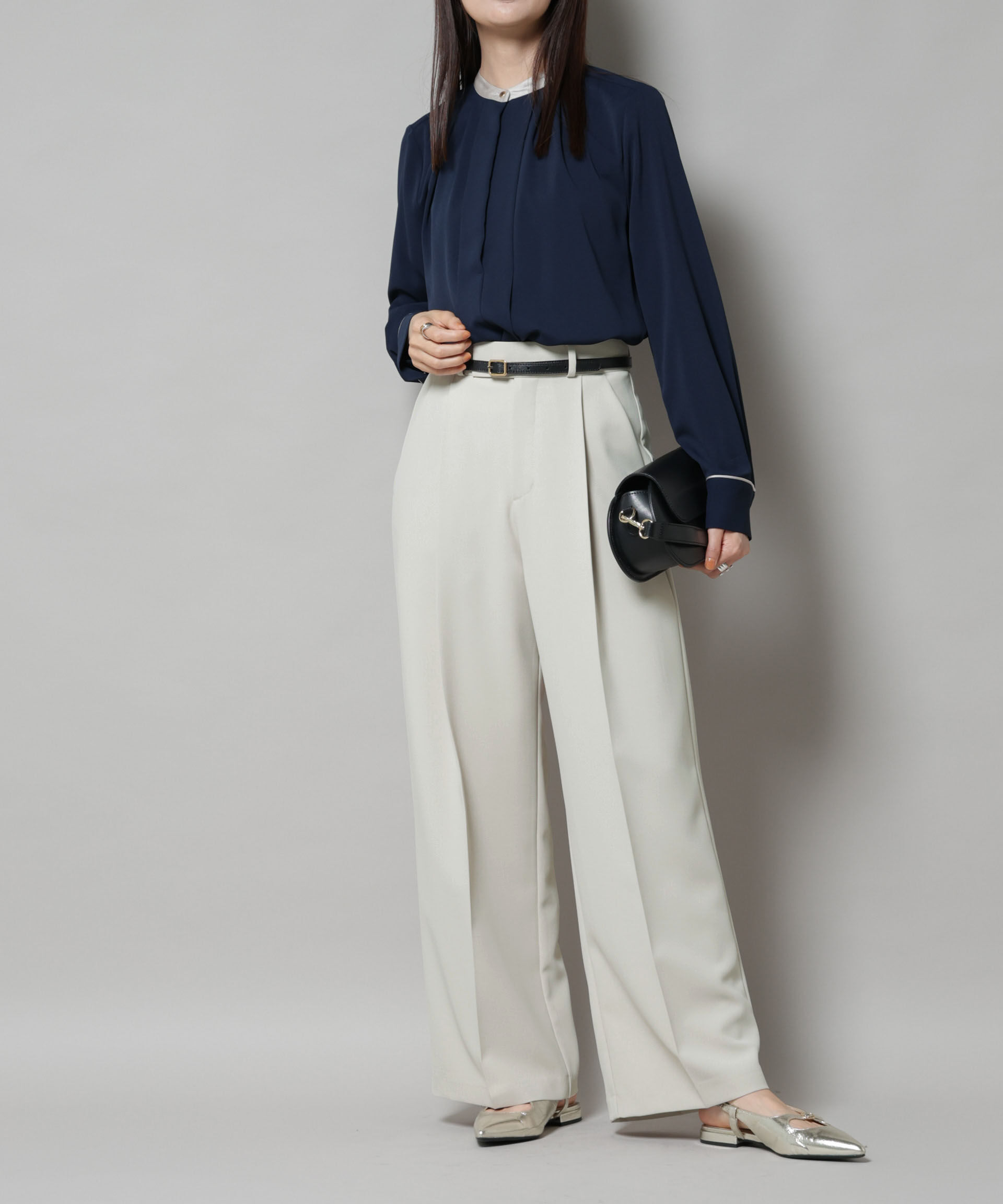 nano･universe「ツイルワイドスラックス」|チノ|