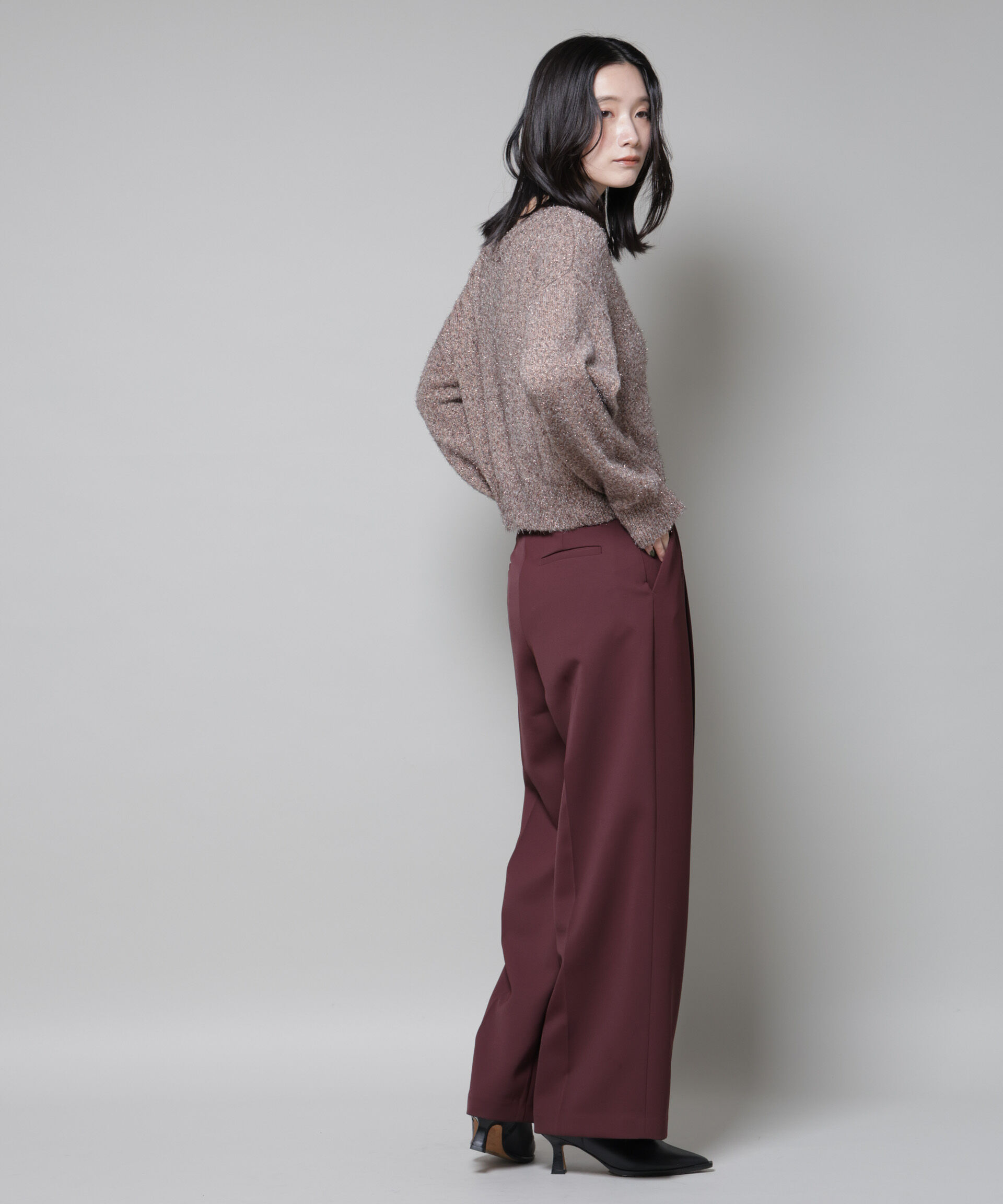 nano･universe「ツイルワイドスラックス」|チノ|