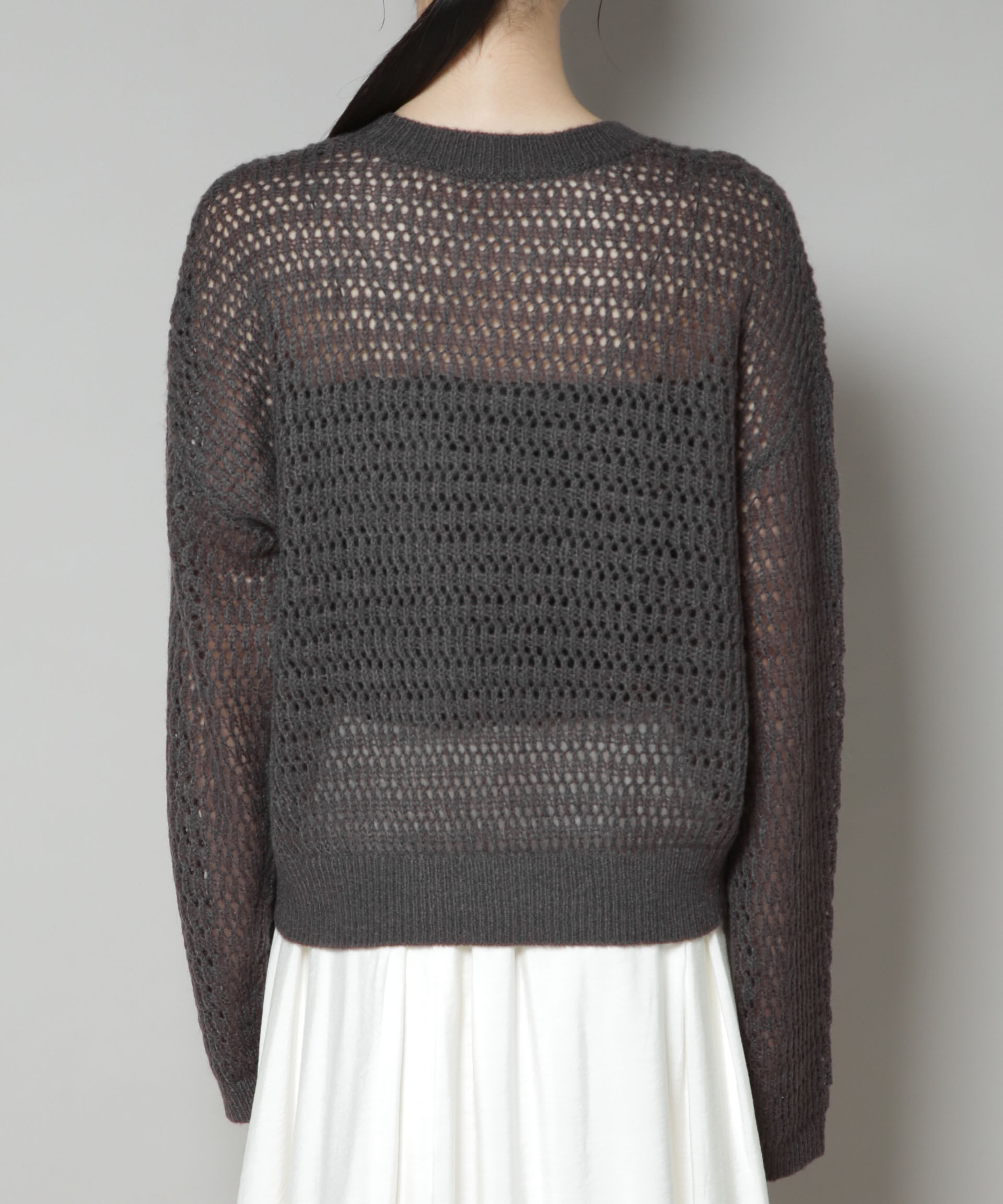 nano･universe「モヘヤライクメッシュニットトップス」|ニット・セーター|