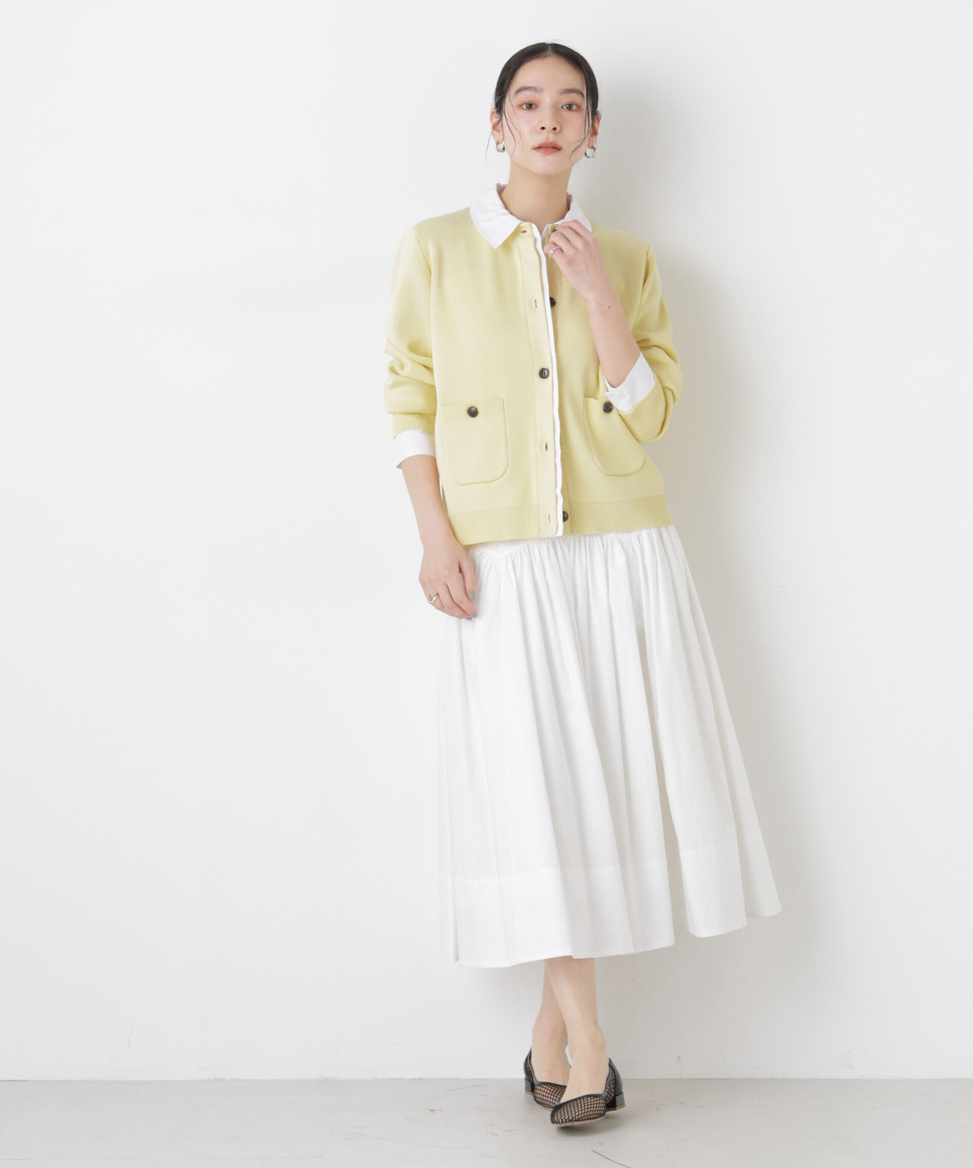 nano･universe「シャツドッキングニットカーディガン」|ニット・セーター|