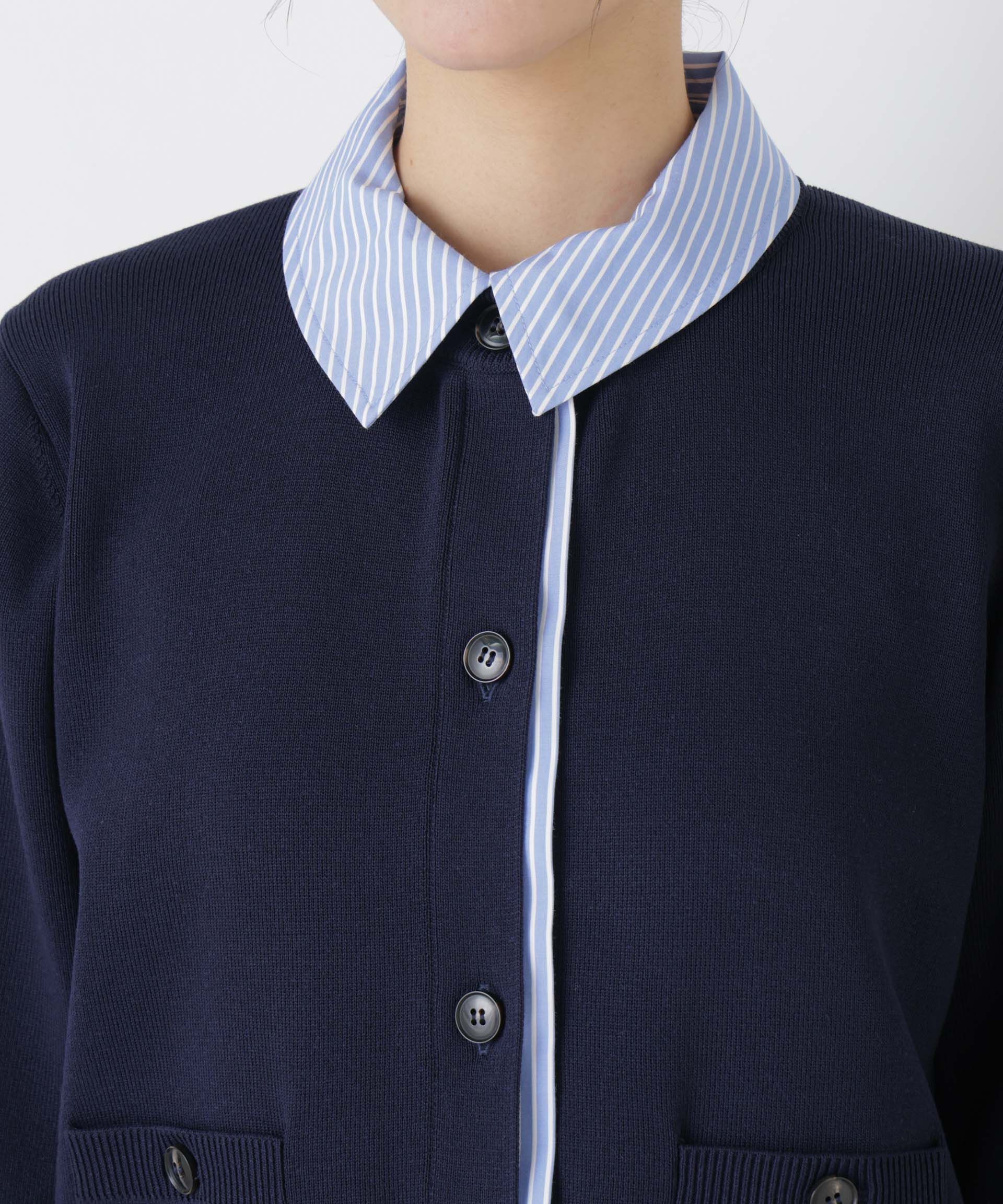 nano･universe「シャツドッキングニットカーディガン」|ニット・セーター|