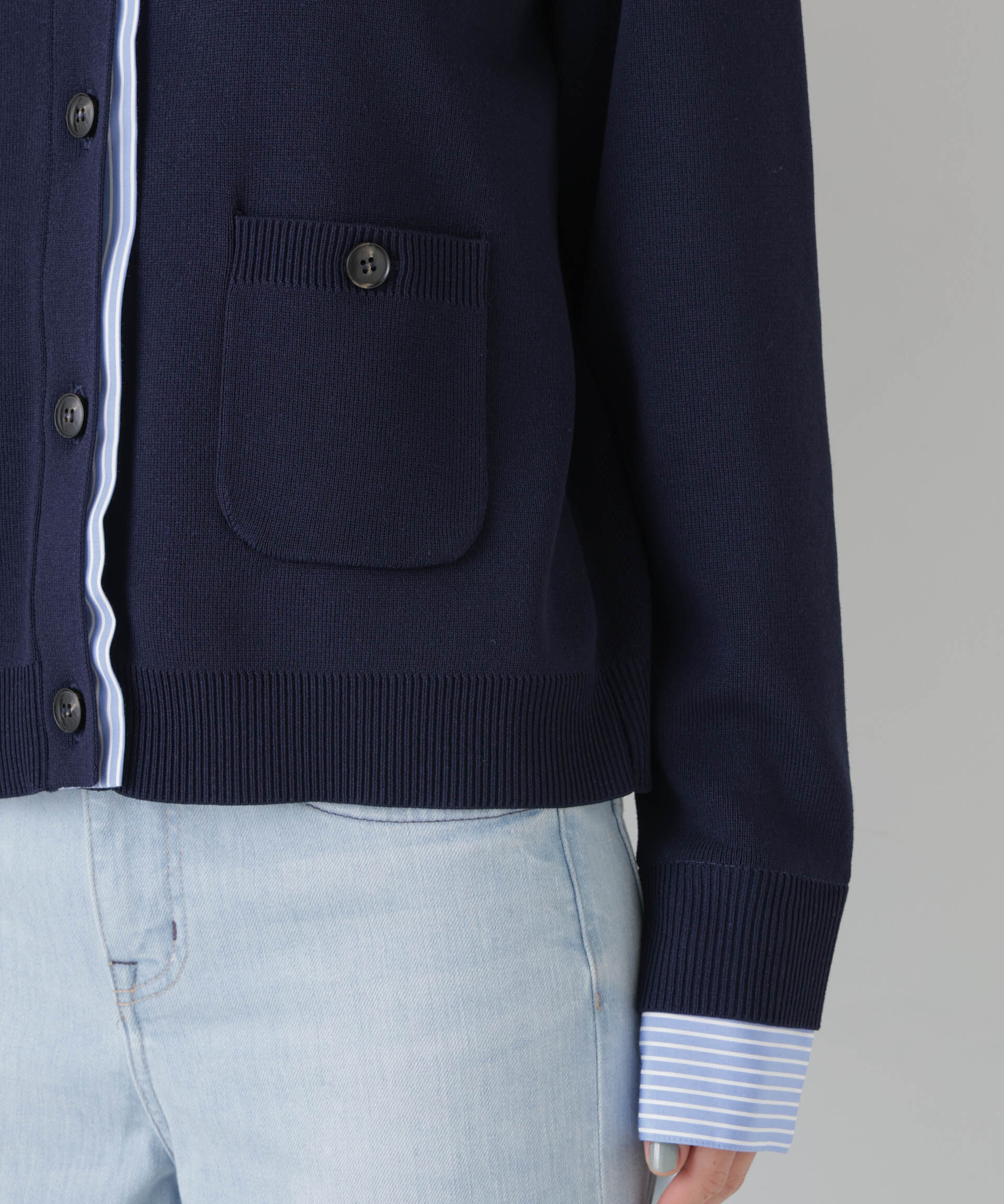 nano･universe「シャツドッキングニットカーディガン」|ニット・セーター|