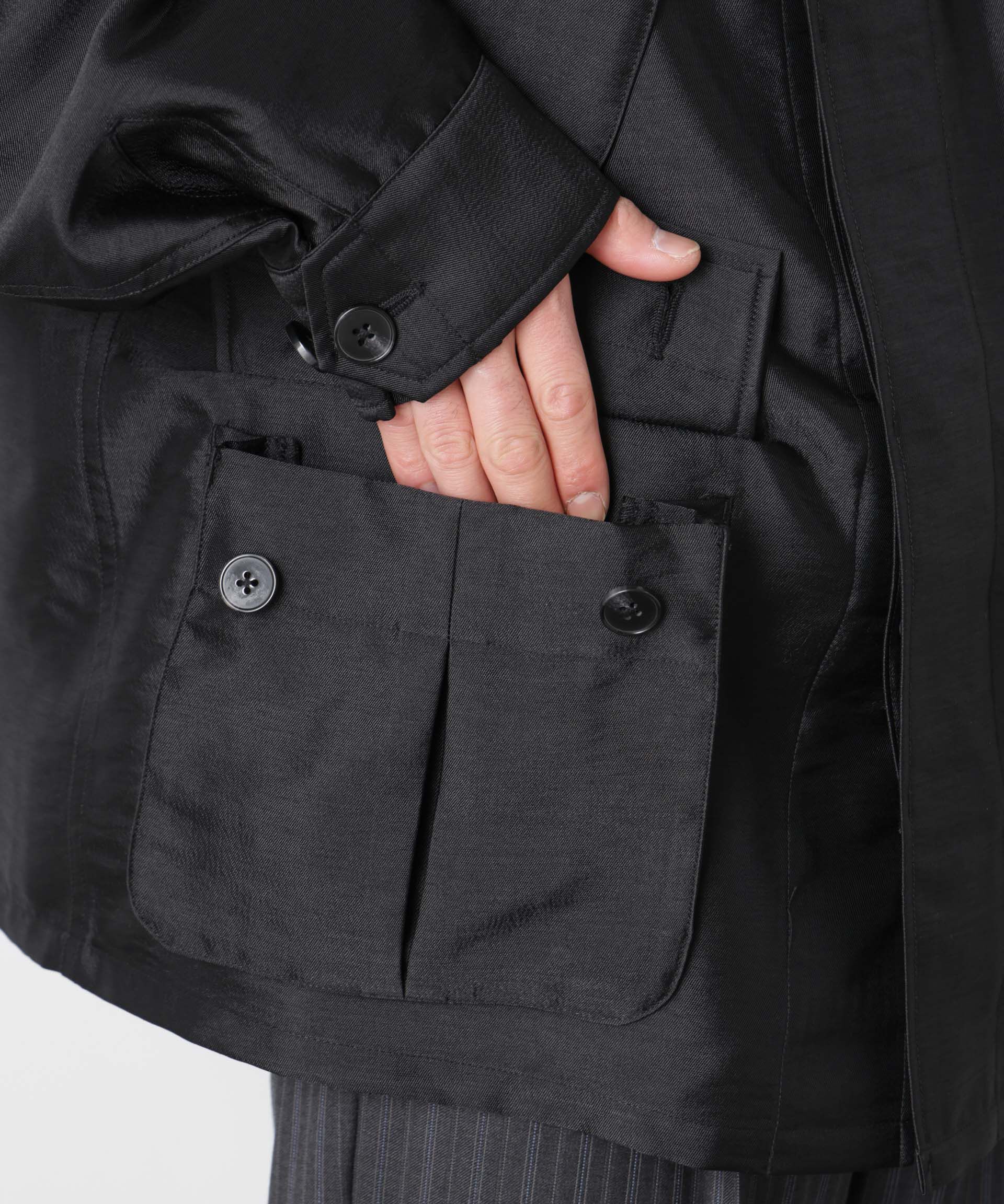 nano･universe「｢ASSEMBLANC｣ ソラーロ ファティーグジャケット」|ブルゾン・スタジャン|