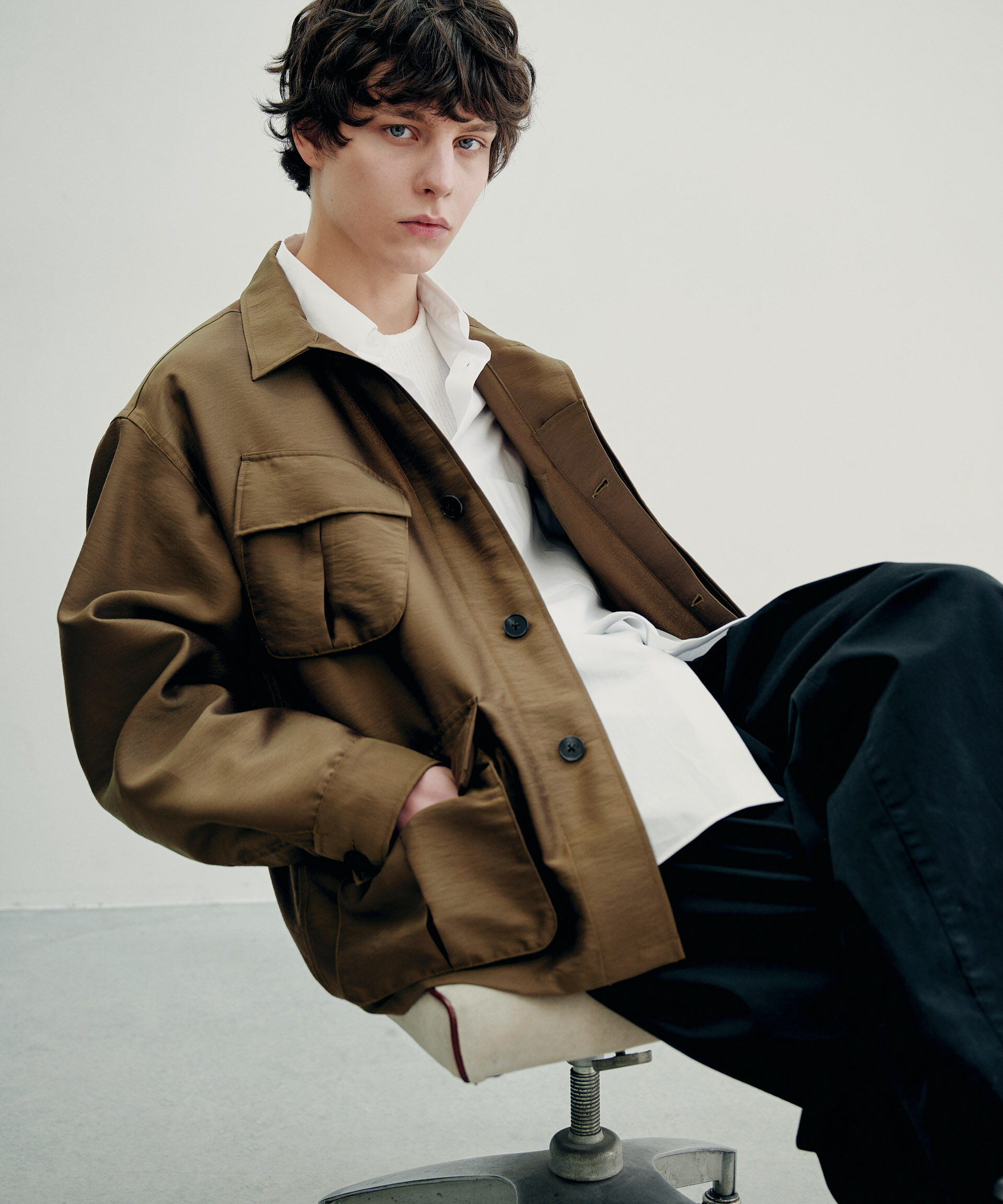 nano･universe「｢ASSEMBLANC｣ ソラーロ ファティーグジャケット」|ブルゾン・スタジャン|