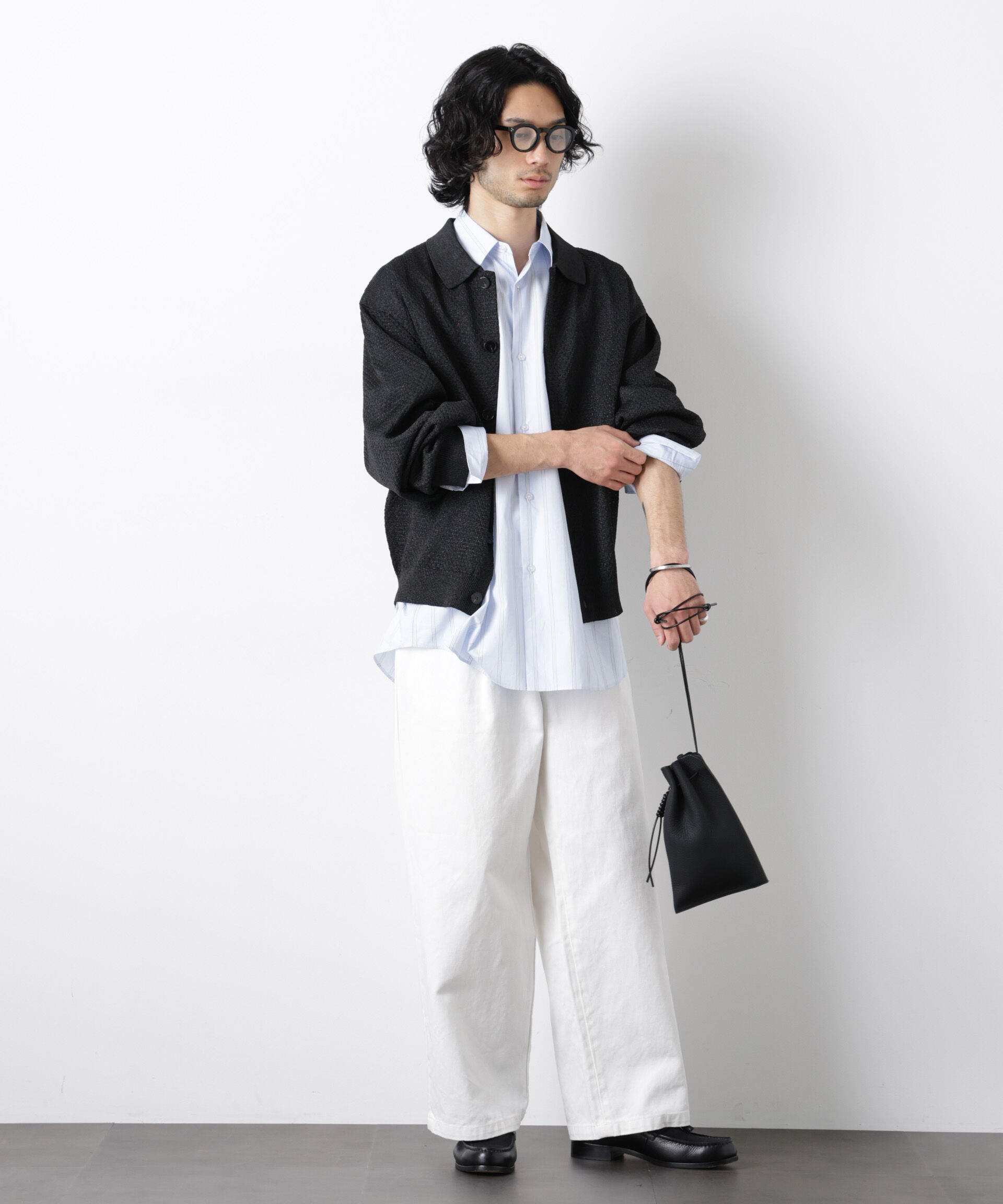 nano･universe「｢OtoNANO｣大人のワイドデニムパンツ」|チノ|