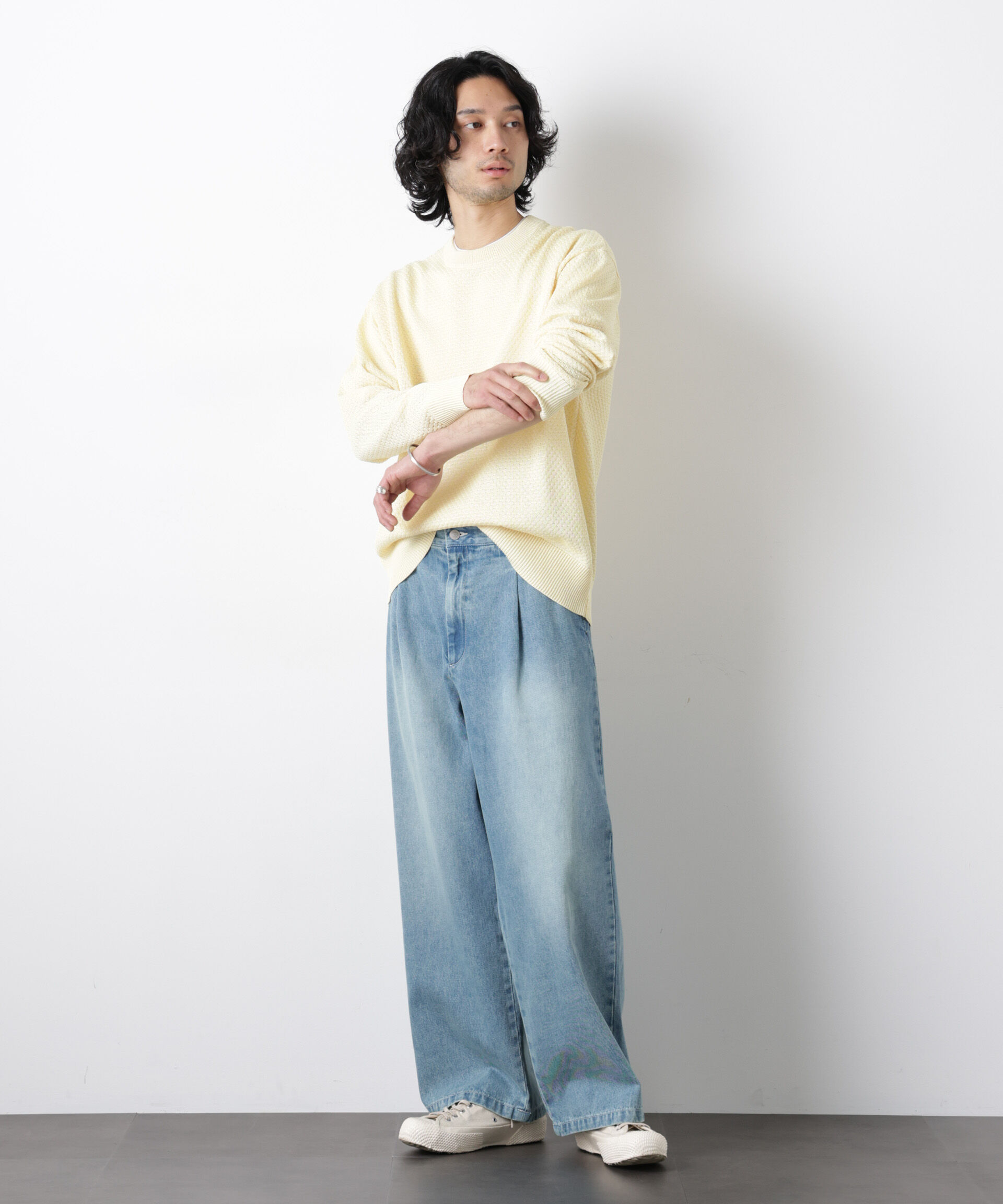 nano･universe「｢OtoNANO｣大人のワイドデニムパンツ」|チノ|