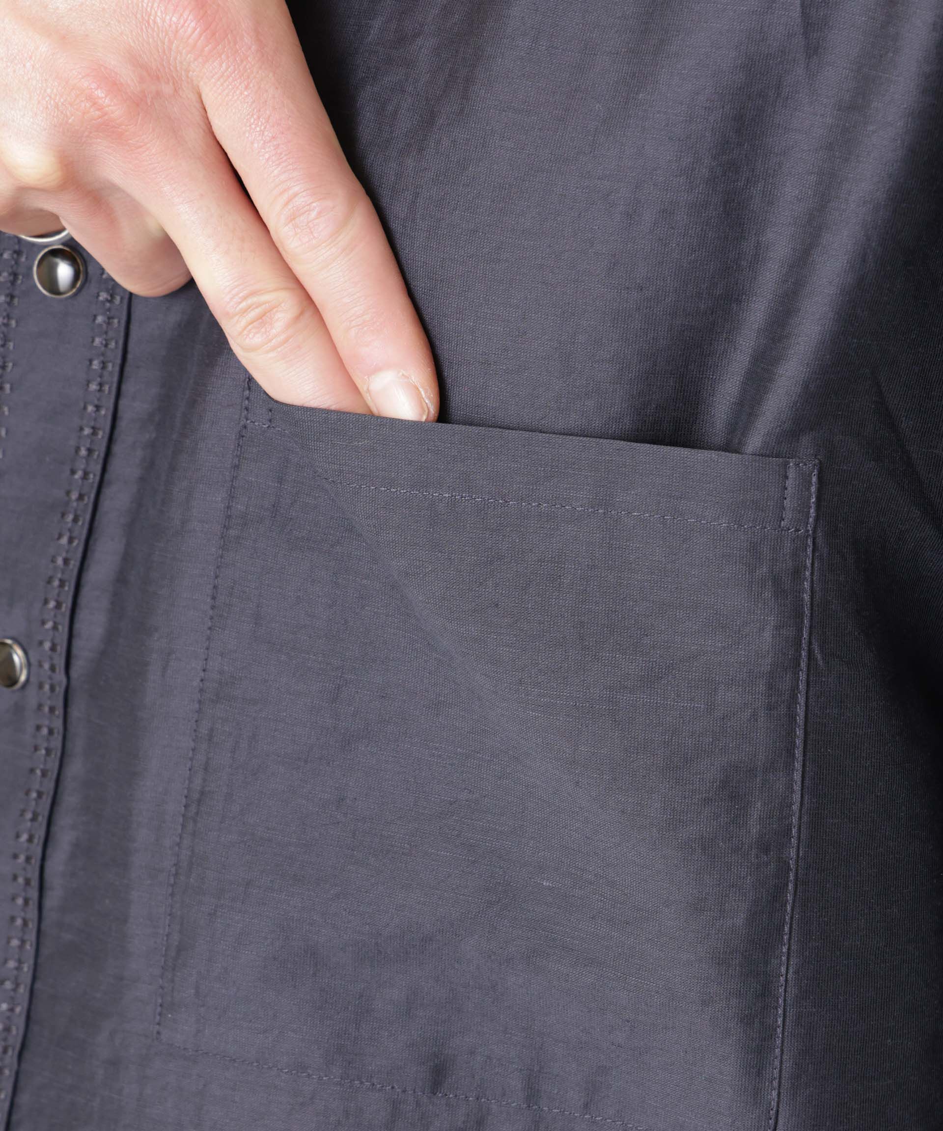 nano･universe「エンブロイダリーシルキーシャツ」|シャツ・ブラウス|