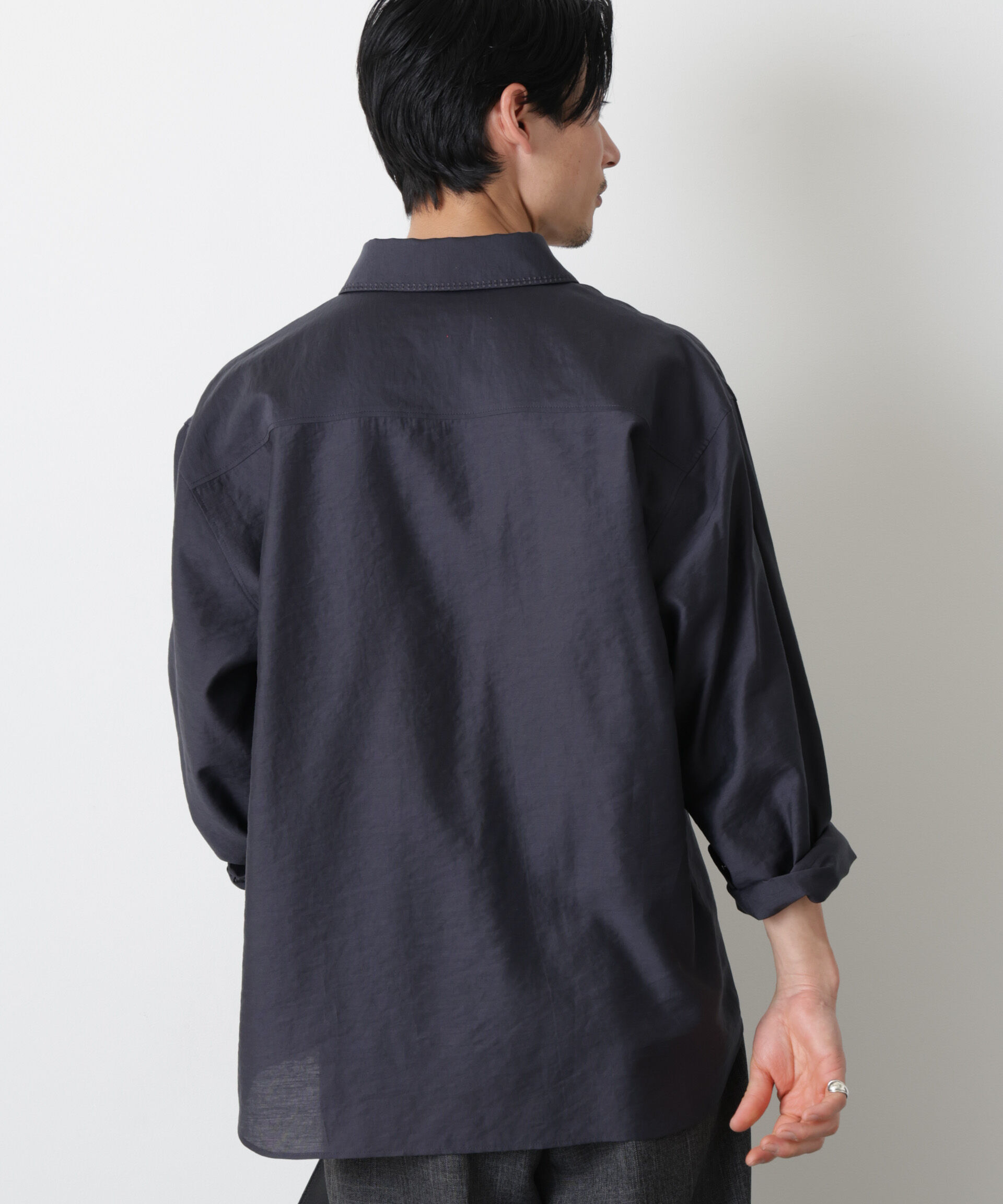 nano･universe「エンブロイダリーシルキーシャツ」|シャツ・ブラウス|