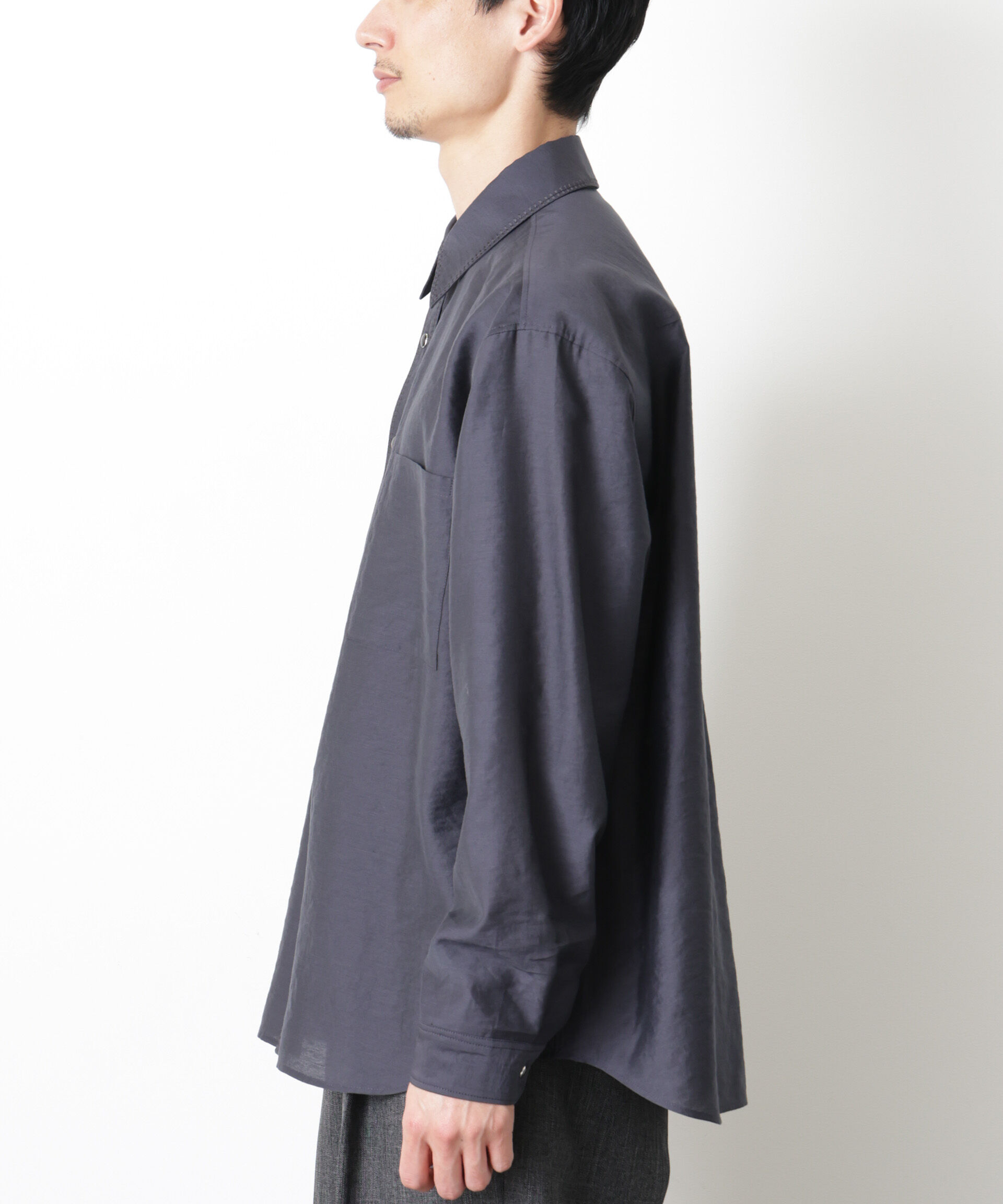 nano･universe「エンブロイダリーシルキーシャツ」|シャツ・ブラウス|