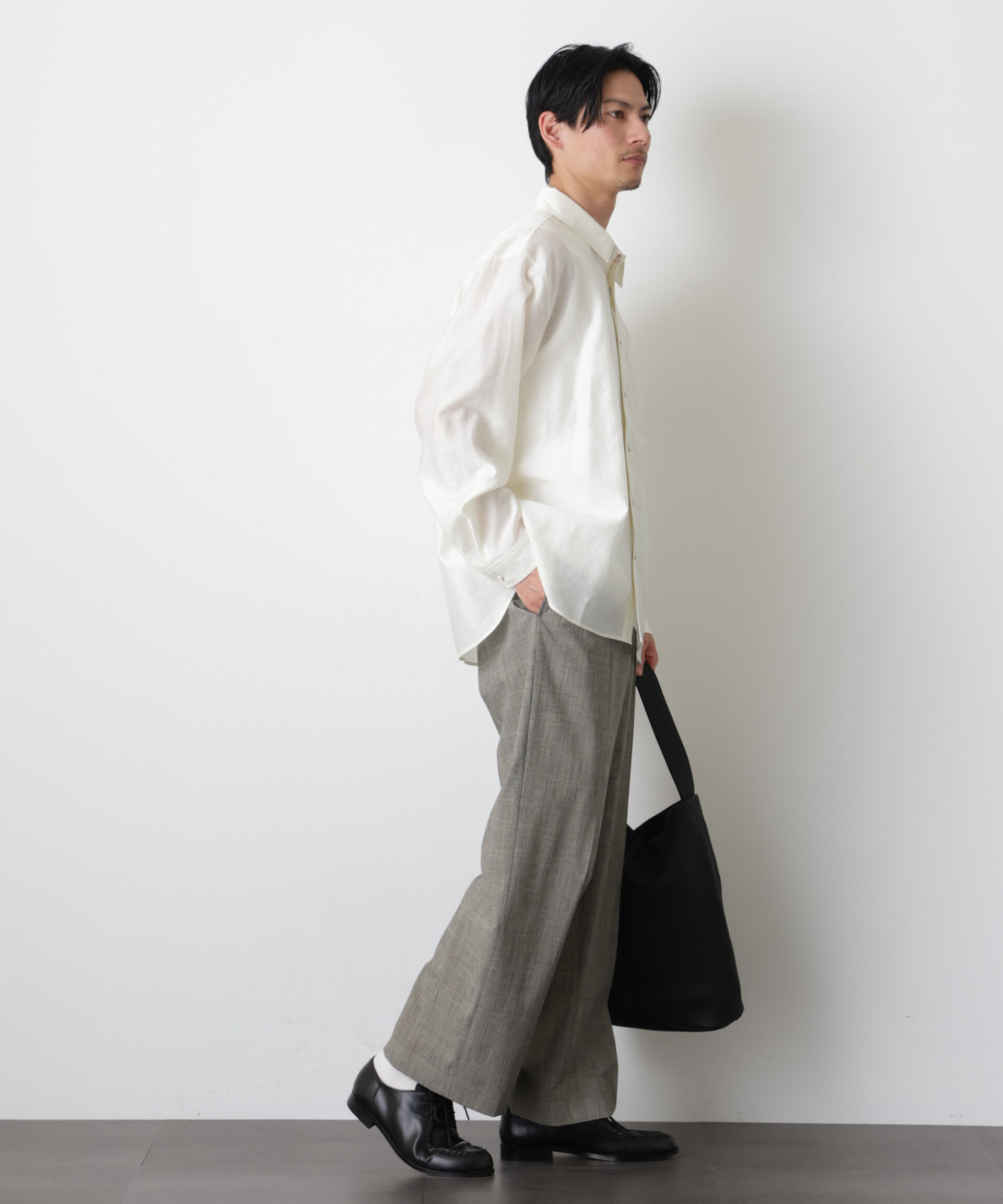 nano･universe「エンブロイダリーシルキーシャツ」|シャツ・ブラウス|