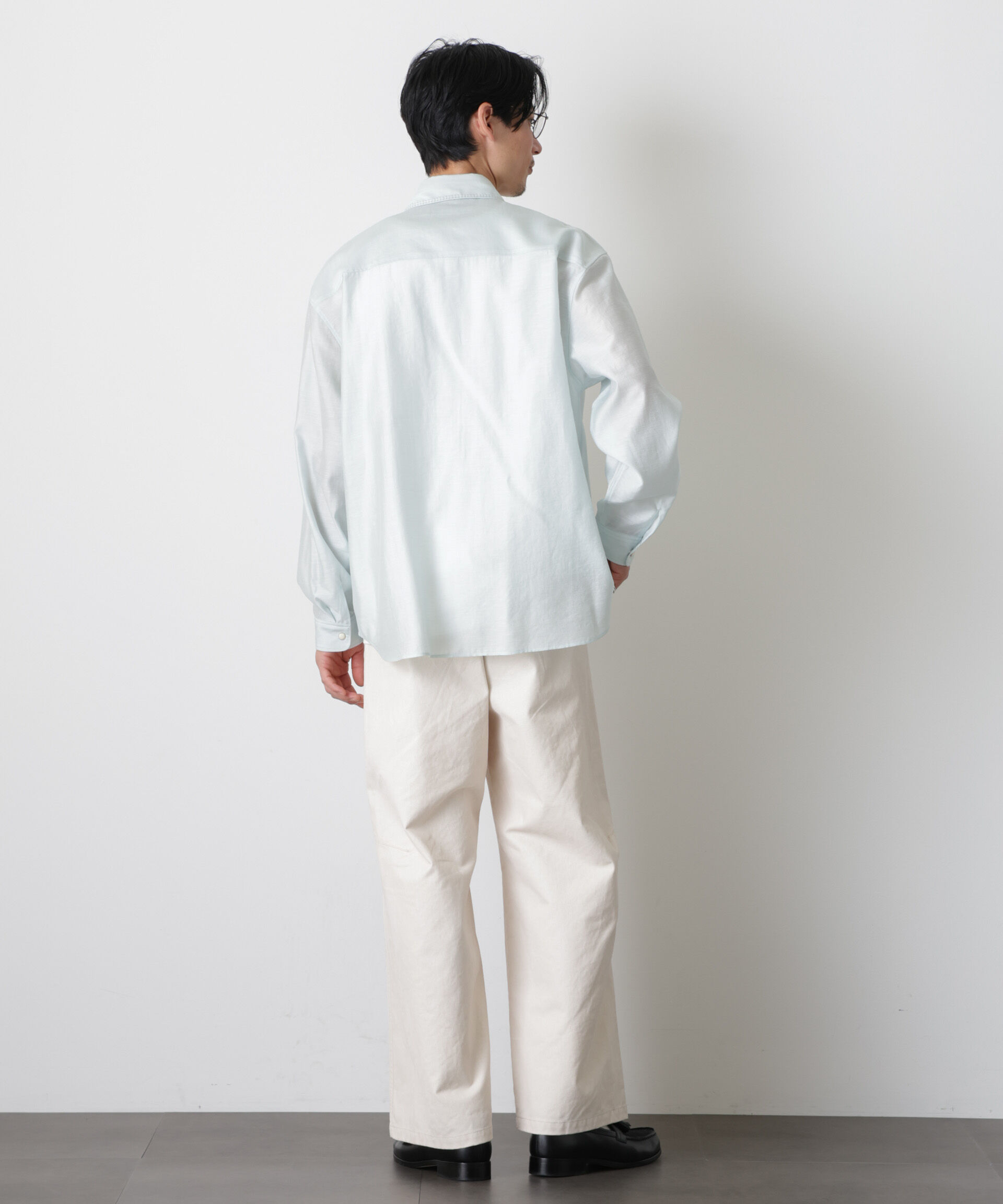 nano･universe「エンブロイダリーシルキーシャツ」|シャツ・ブラウス|