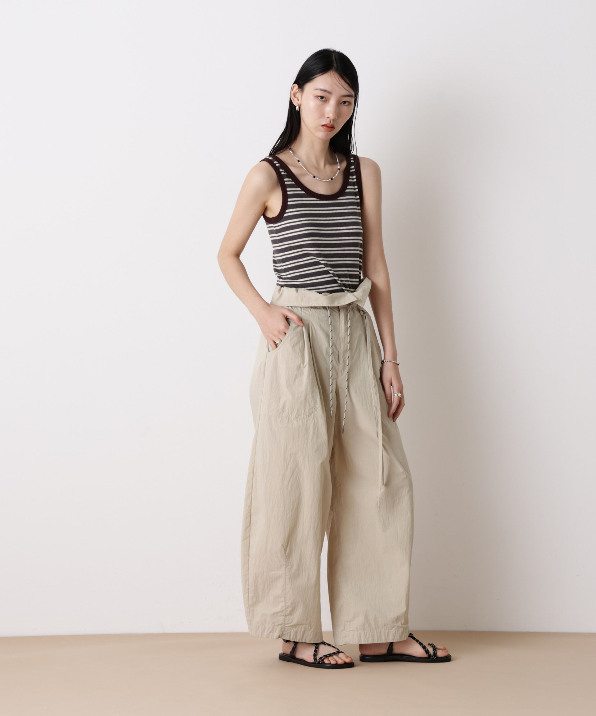 nano･universe「「STEVELOUR」コットンナイロンバルーンパンツ(セットアップ可)」|チノ|