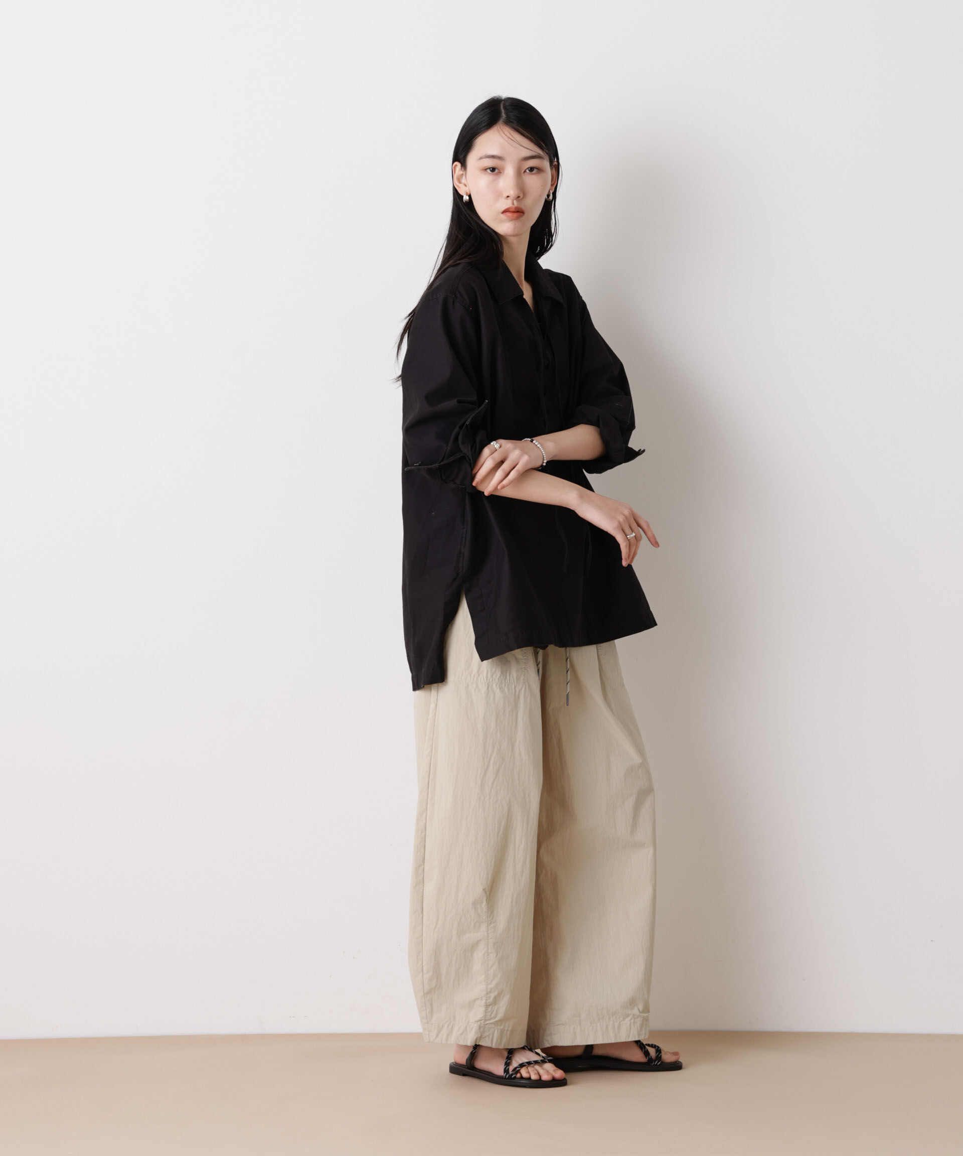 nano･universe「「STEVELOUR」コットンナイロンバルーンパンツ(セットアップ可)」|チノ|