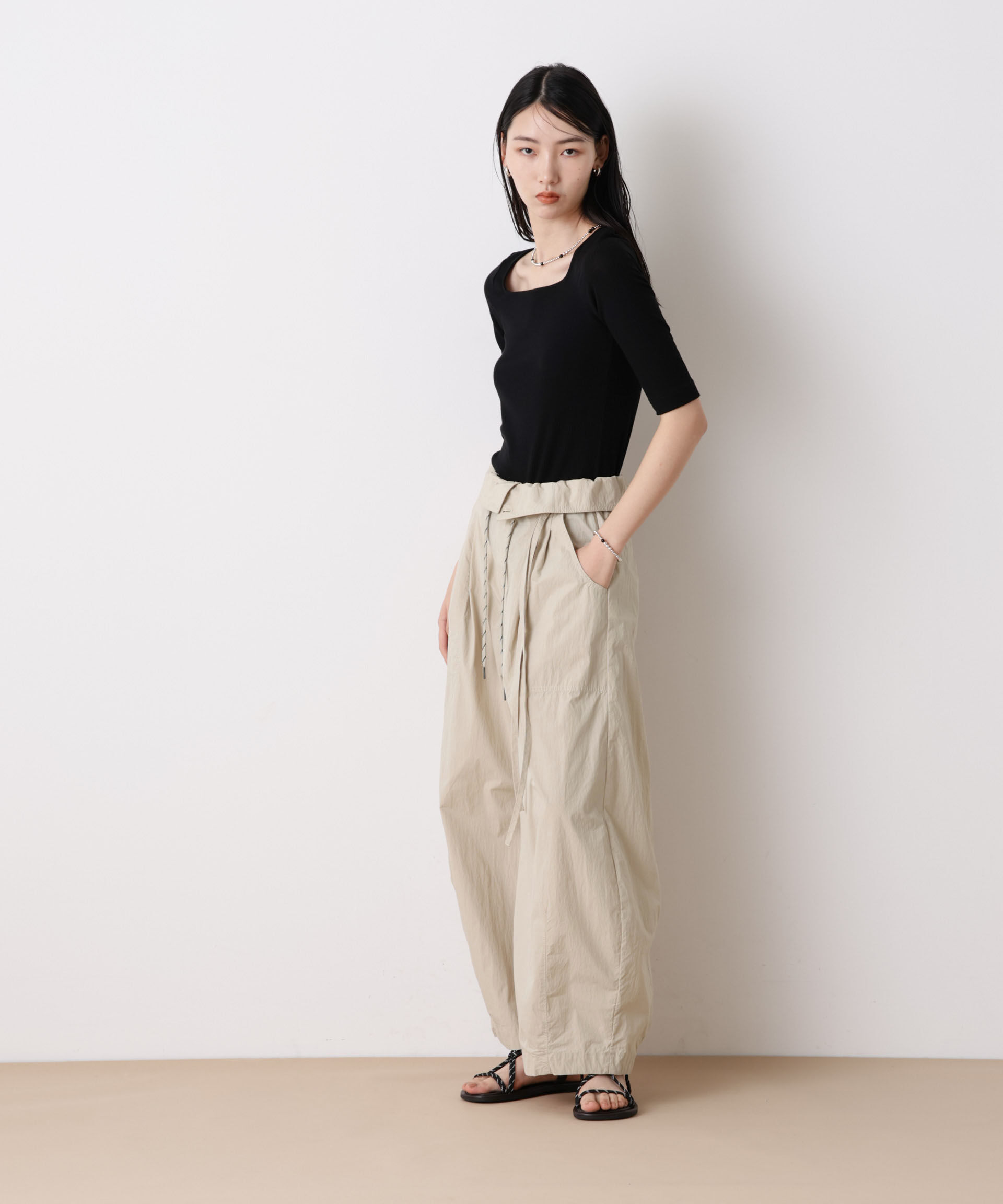 nano･universe「「STEVELOUR」コットンナイロンバルーンパンツ(セットアップ可)」|チノ|