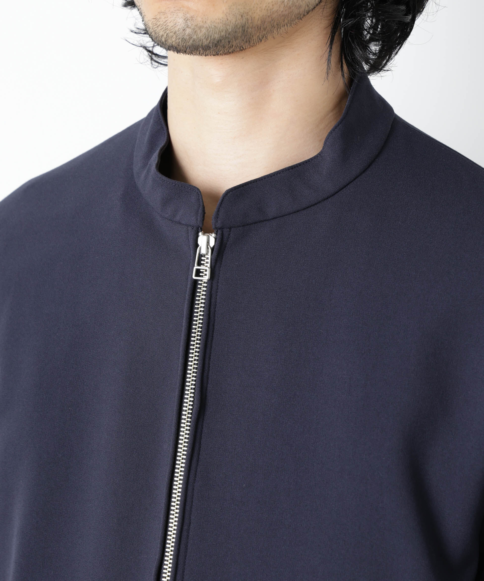 nano･universe「TR シングルライダースブルゾン」|ブルゾン・スタジャン|