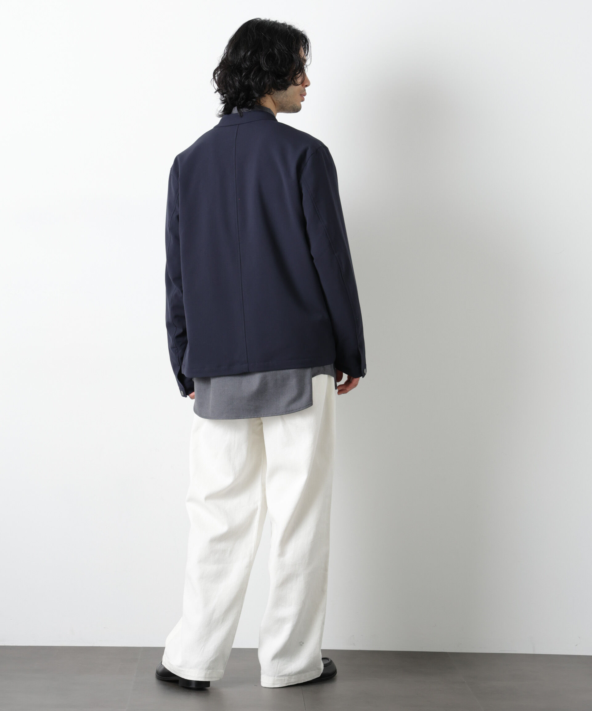 nano･universe「TR シングルライダースブルゾン」|ブルゾン・スタジャン|