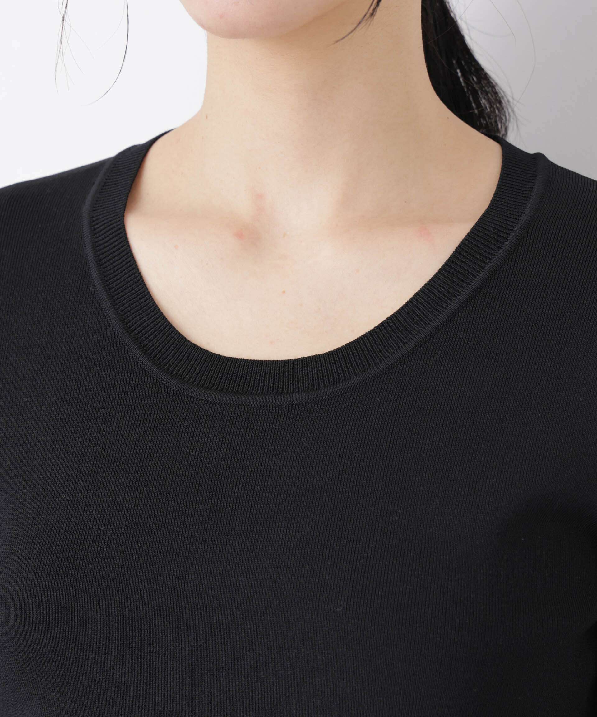 nano･universe「7function Uネック総針ニット」|ニット・セーター|