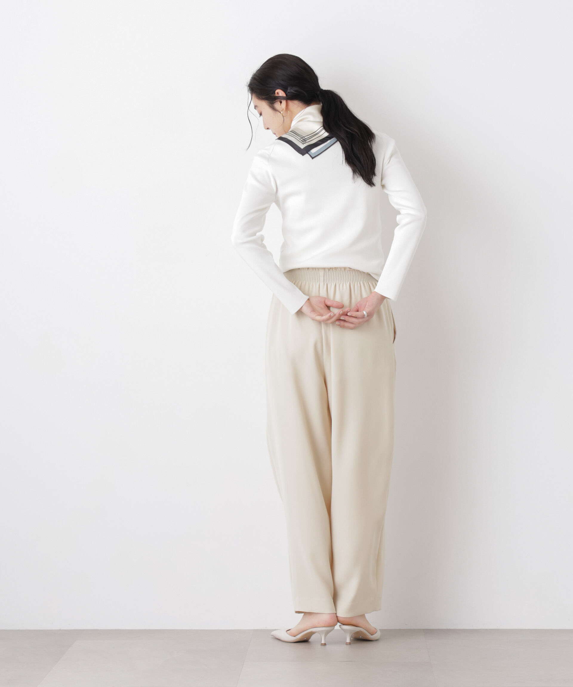 nano･universe「7function Uネック総針ニット」|ニット・セーター|