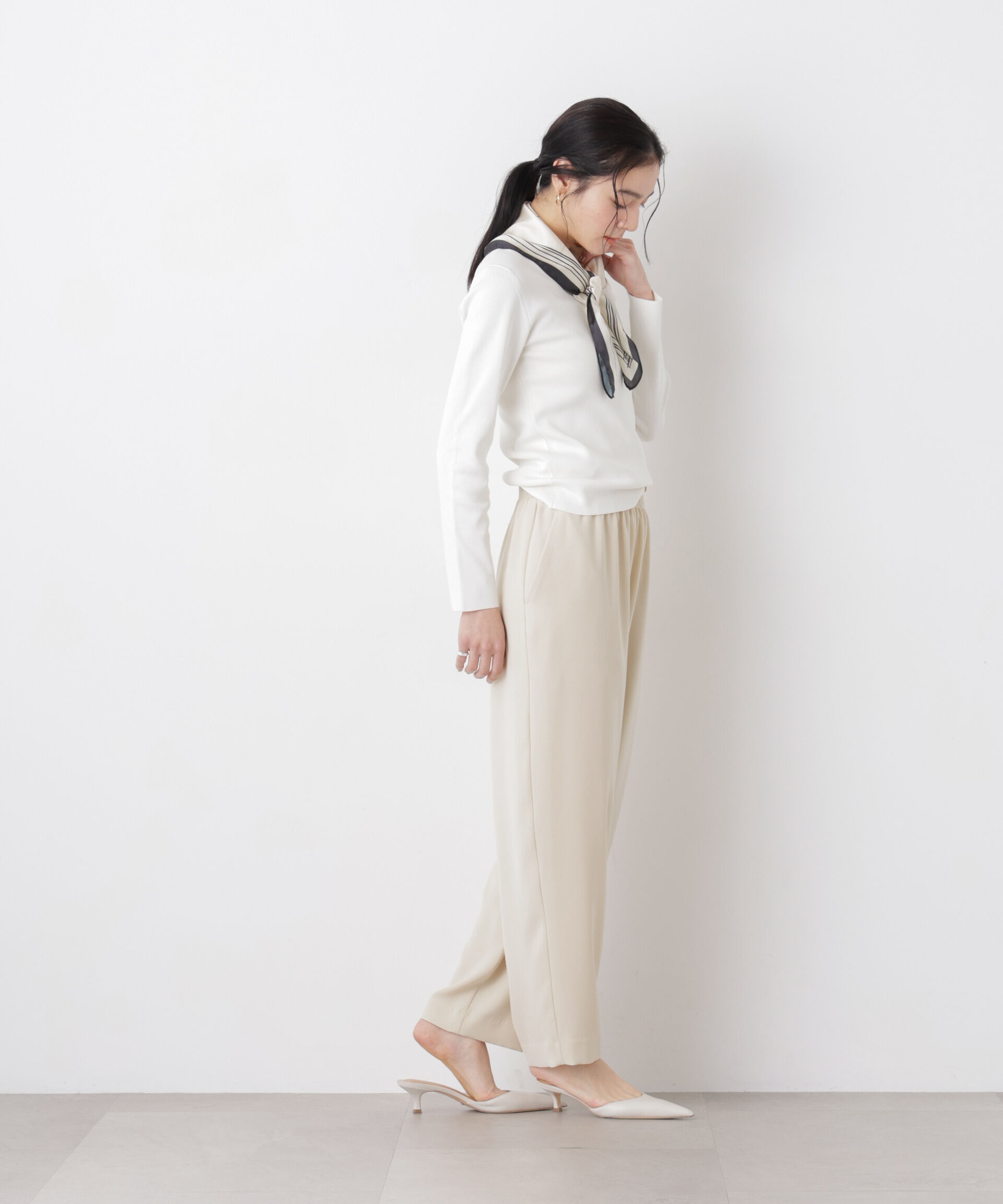 nano･universe「7function Uネック総針ニット」|ニット・セーター|