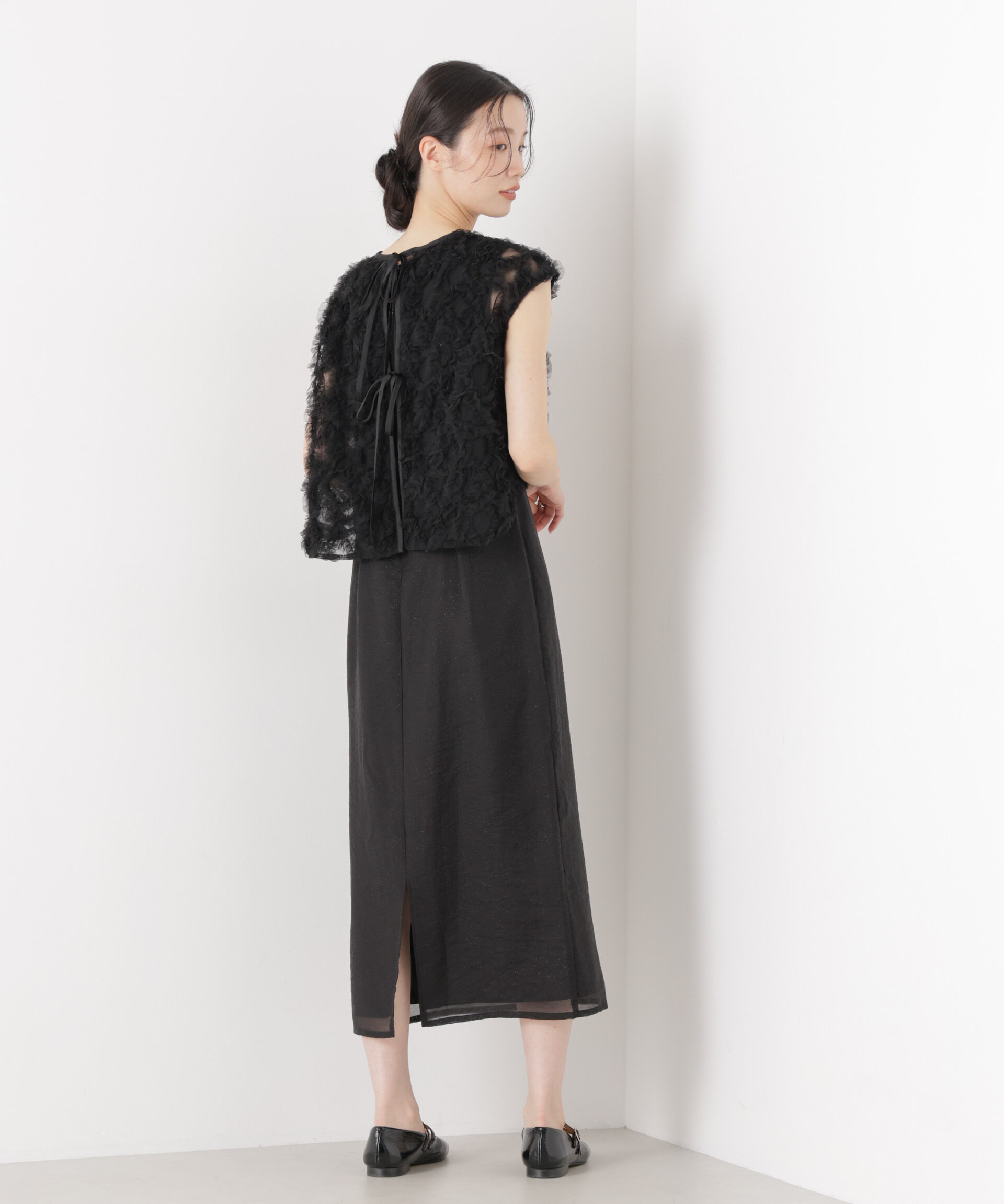 nano･universe「kaene/フラッフィーフラワーコンビドレス」|ワンピース|