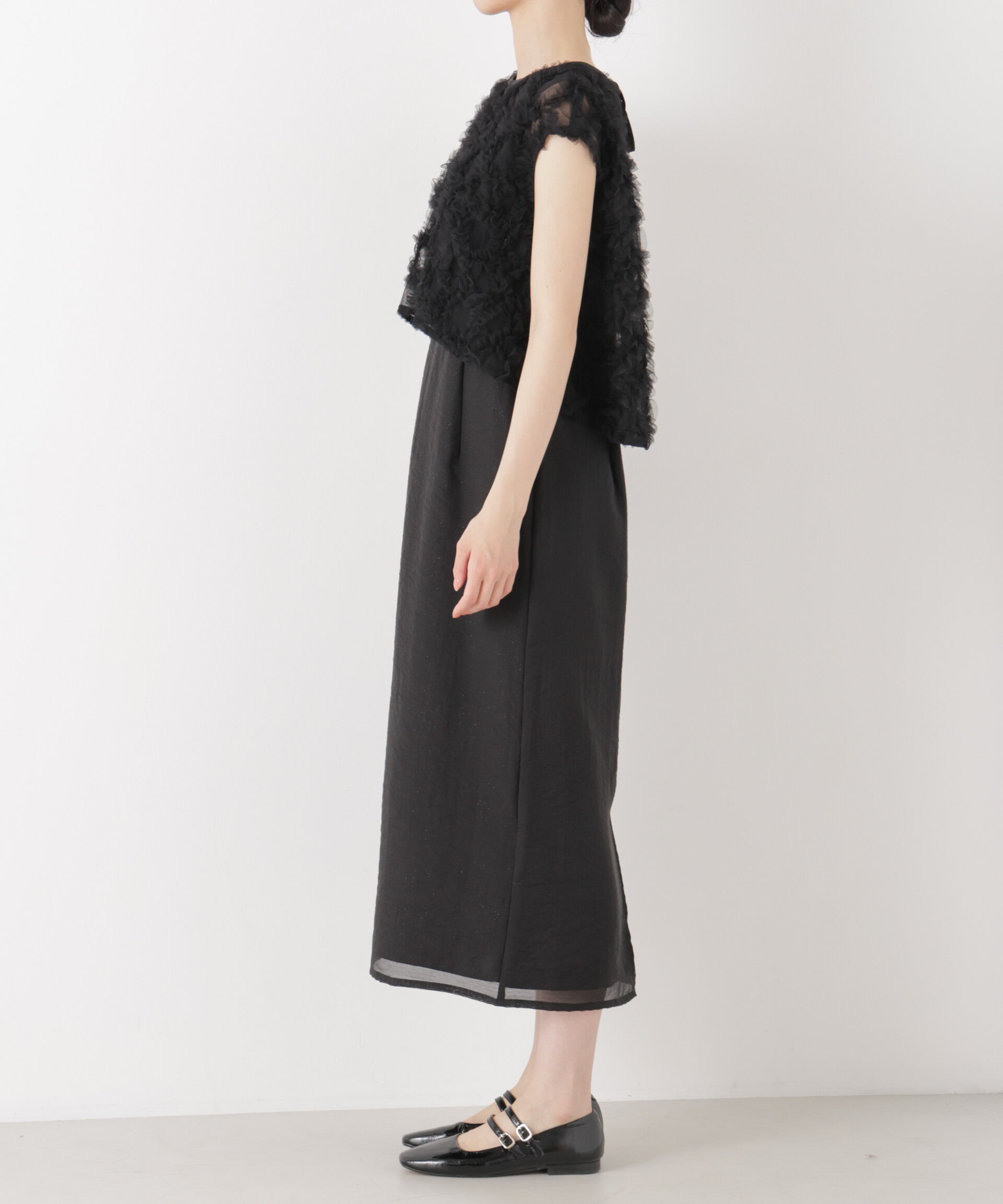 nano･universe「kaene/フラッフィーフラワーコンビドレス」|ワンピース|