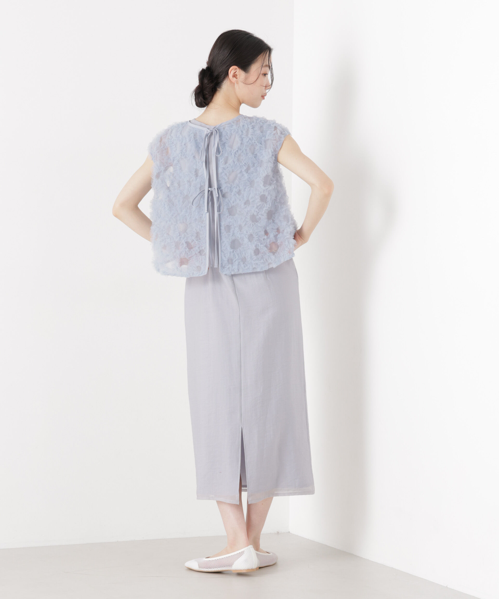 nano･universe「kaene/フラッフィーフラワーコンビドレス」|ワンピース|