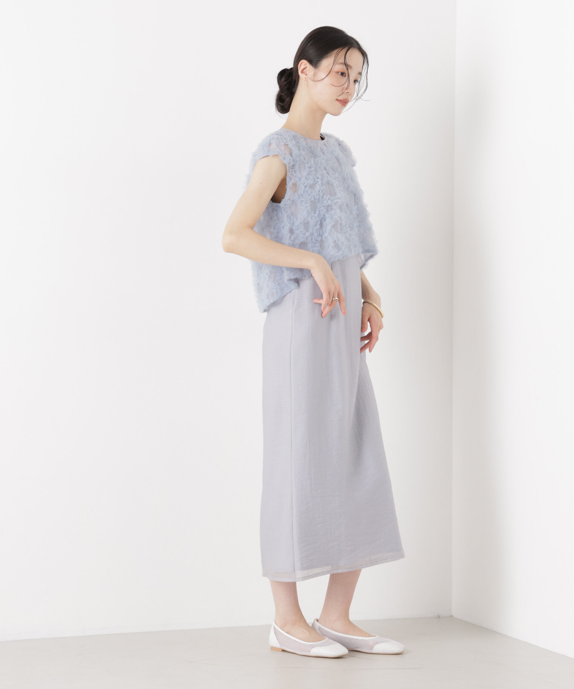 nano･universe「kaene/フラッフィーフラワーコンビドレス」|ワンピース|